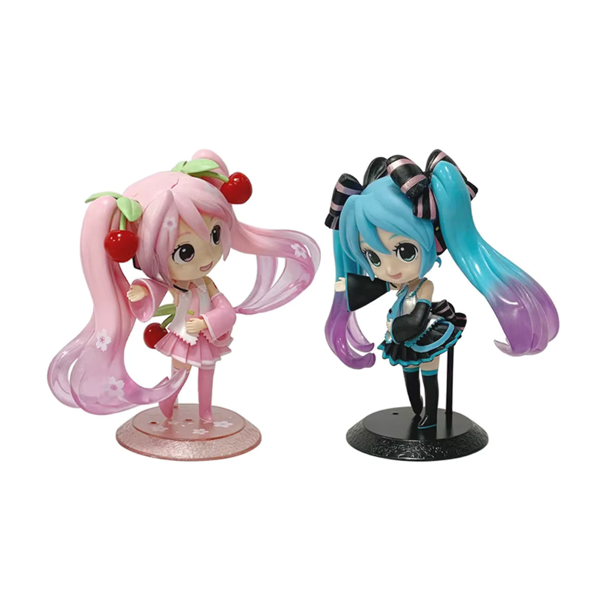 Bandai Hatsune Miku Anime Figur Q Version mit Kaninchenohren aus Kunststoff in Rosa und Mehrfarbig - Bild 2