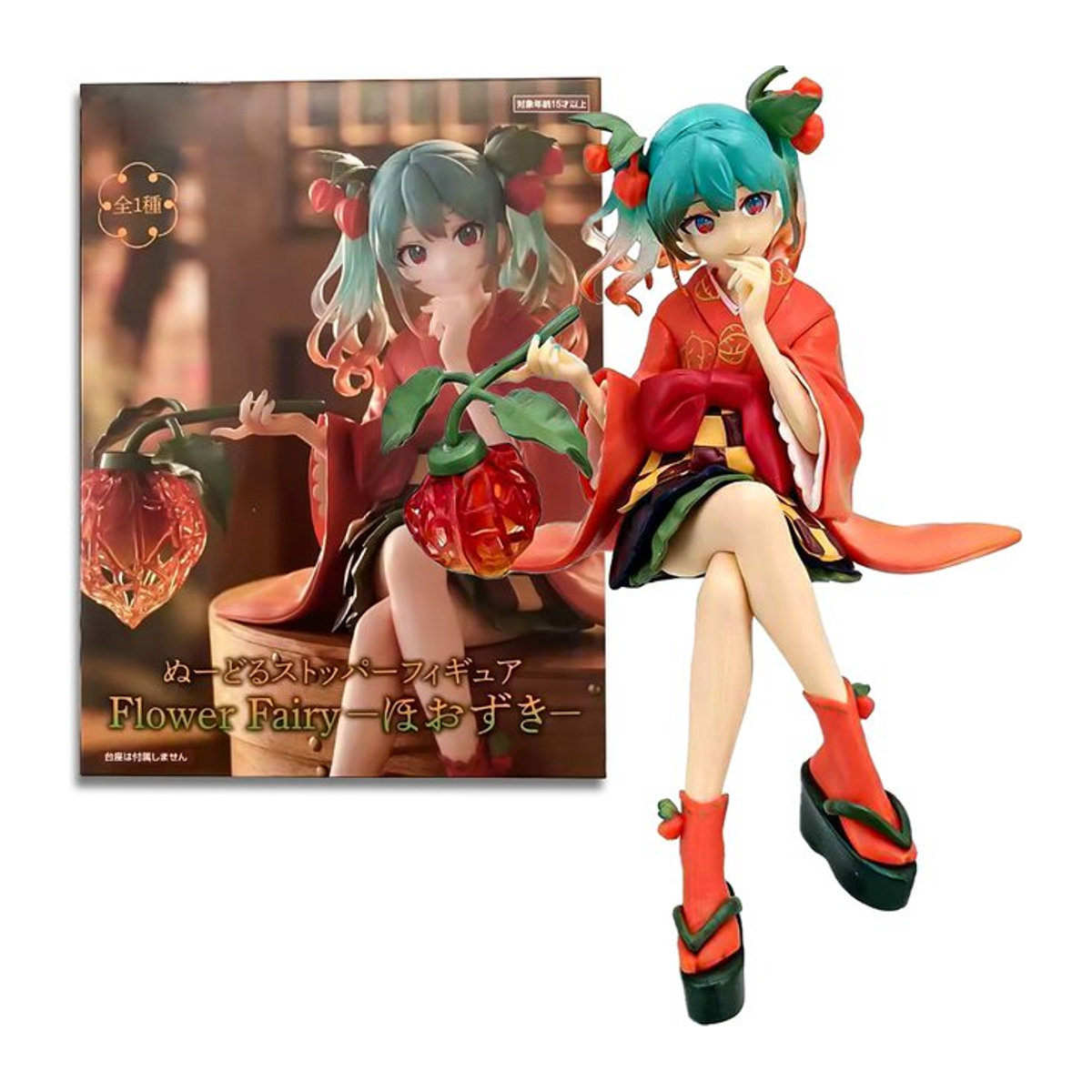 Bandai Hatsune Miku Anime-Figur Saure Beeren-Fee in Sitzposition, mehrfarbige PVC-Actionfigur für Sammler - Bild 1