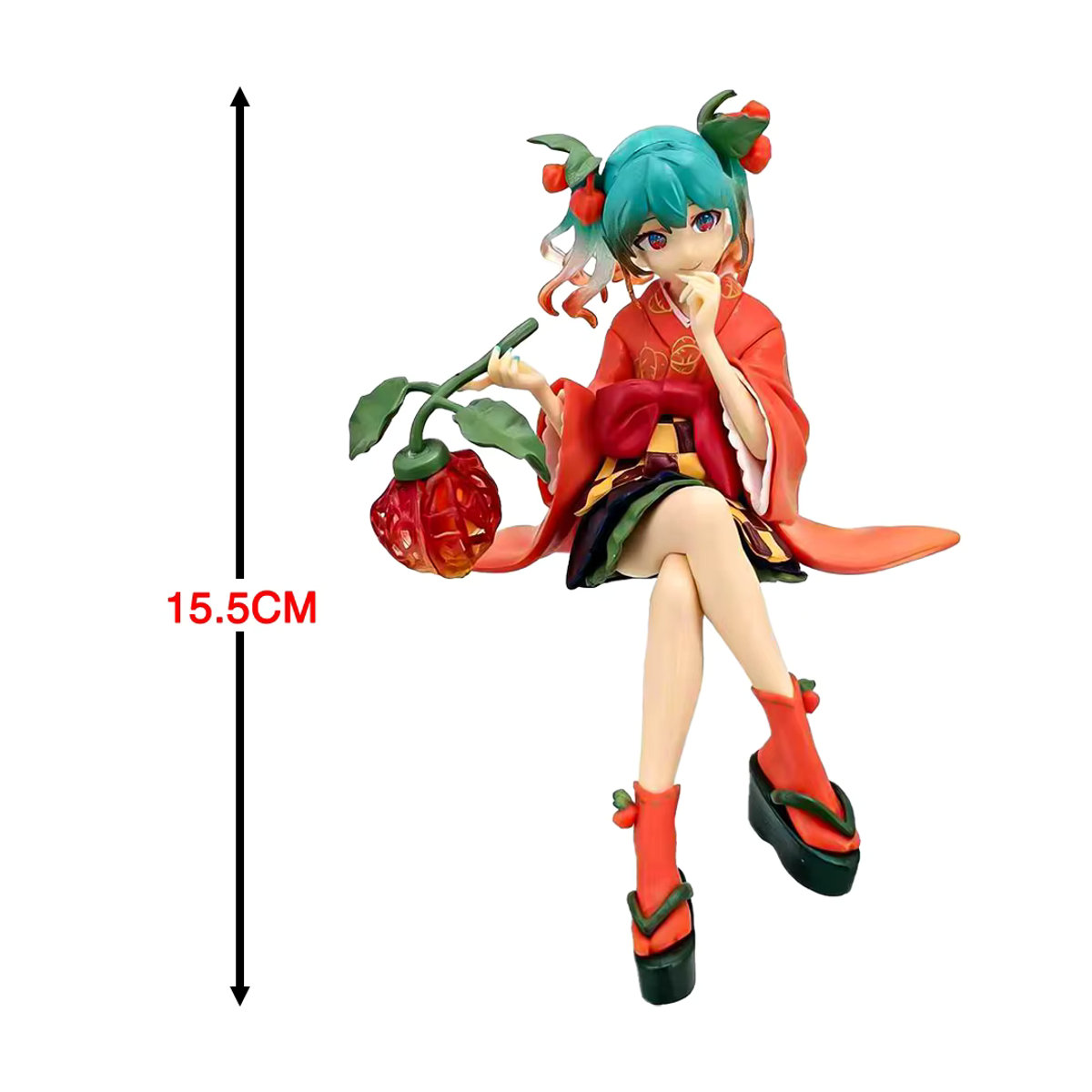 Bandai Hatsune Miku Anime-Figur Saure Beeren-Fee in Sitzposition, mehrfarbige PVC-Actionfigur für Sammler - Bild 5