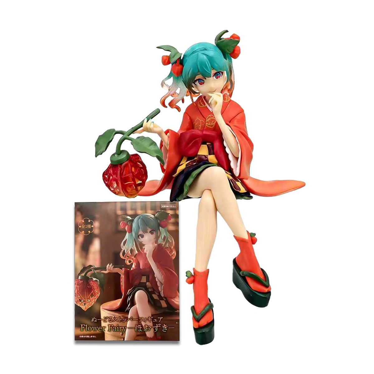 Bandai Hatsune Miku Anime-Figur Saure Beeren-Fee in Sitzposition, mehrfarbige PVC-Actionfigur für Sammler - Bild 6