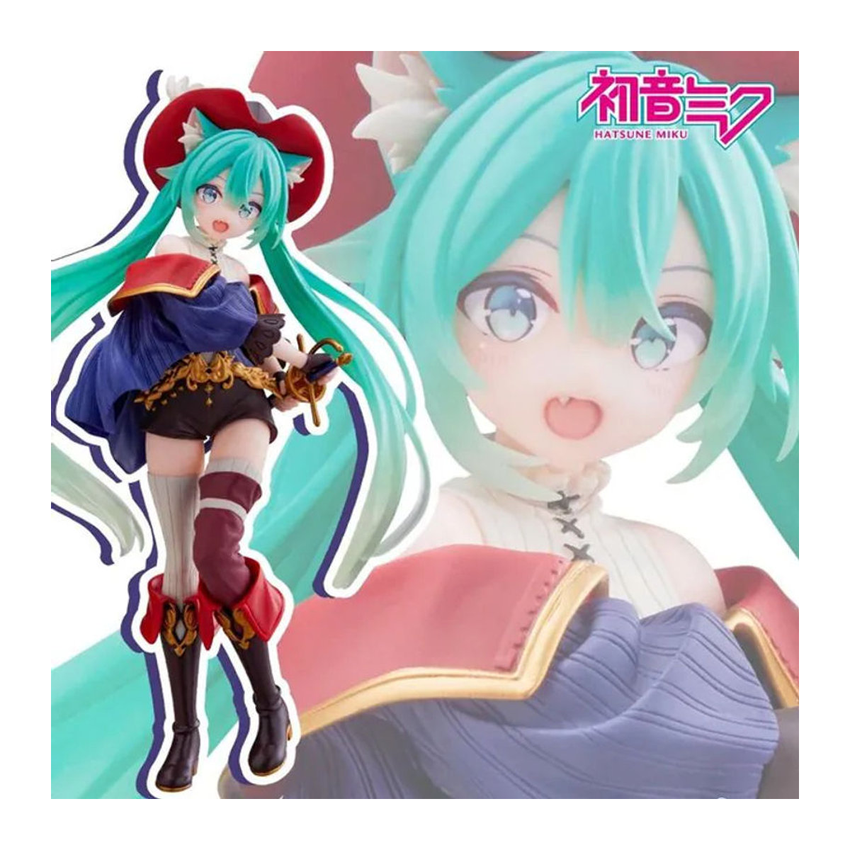 Bandai Hatsune Miku Märchenwunderland Der gestiefelte Kater Anime-Actionfigur, mehrfarbig, Höhe: 19 cm - Bild 1