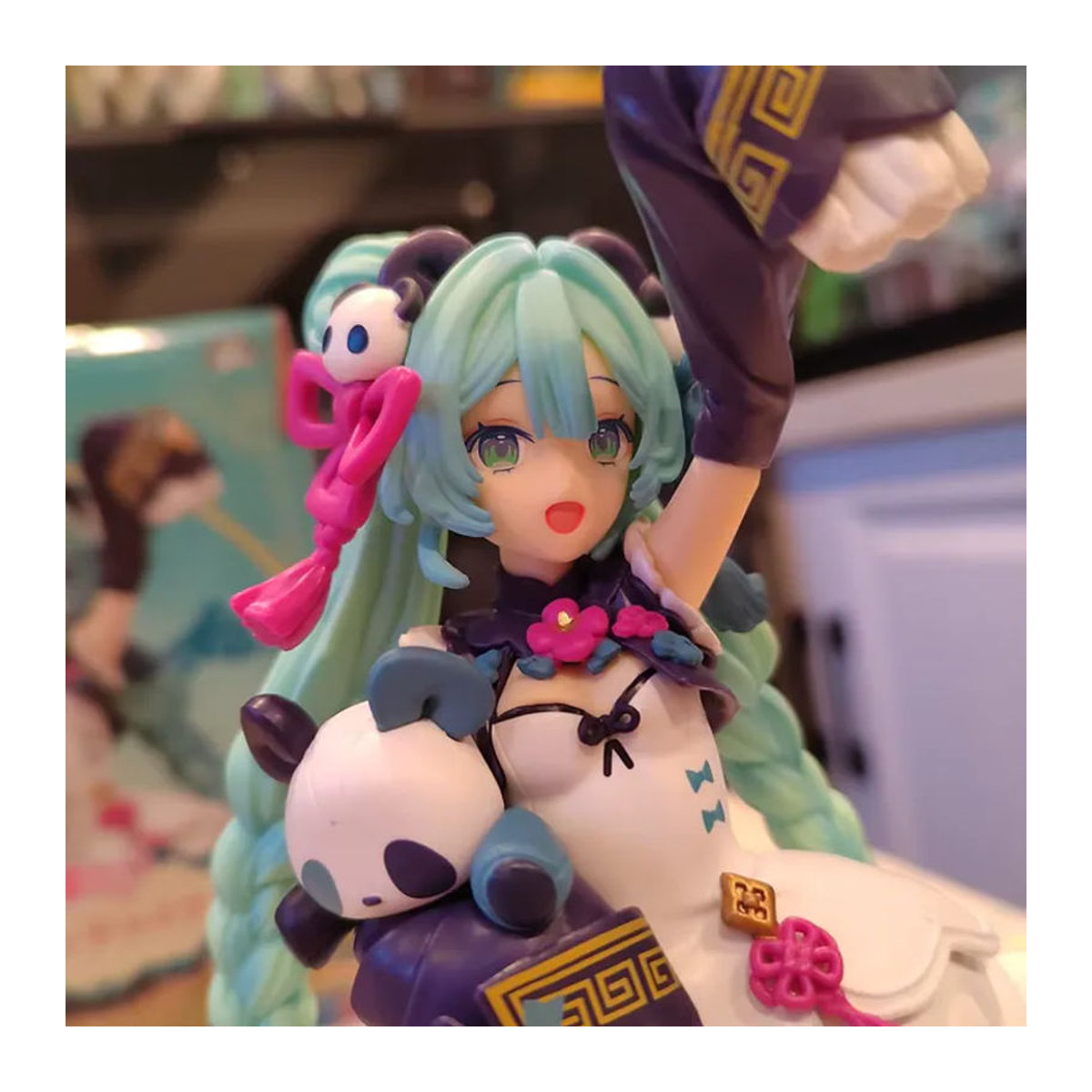 Bandai Hatsune Miku Piapro Panda Anime Figur aus Kunststoff, mehrfarbig, stehendes Sammlermodell zur Dekoration - Bild 2