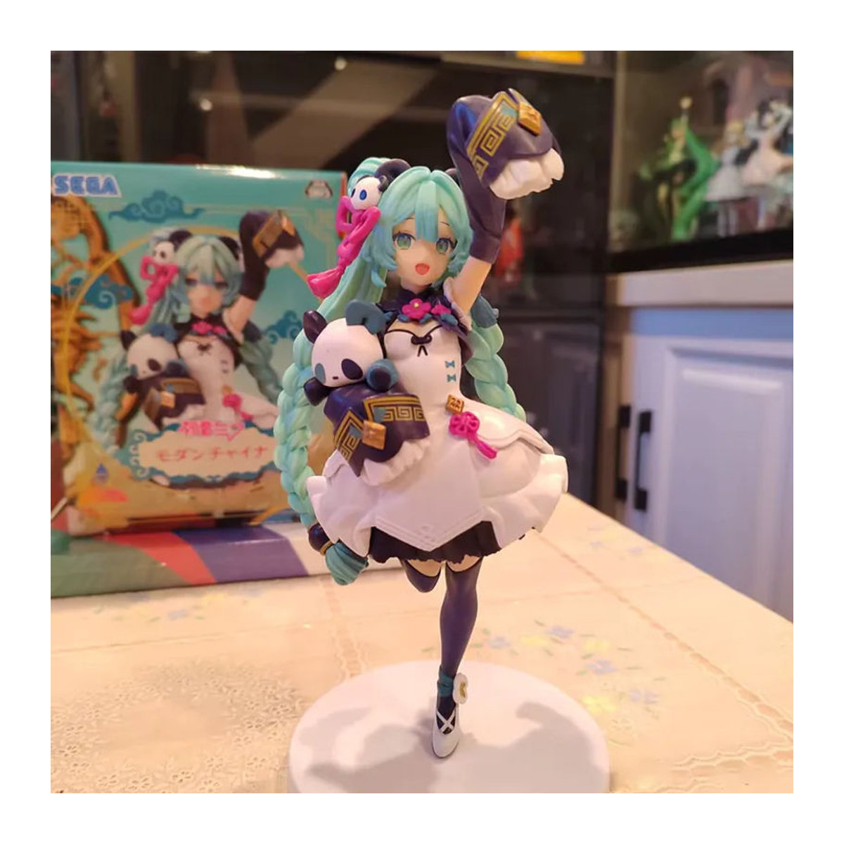 Bandai Hatsune Miku Piapro Panda Anime Figur aus Kunststoff, mehrfarbig, stehendes Sammlermodell zur Dekoration - Bild 3