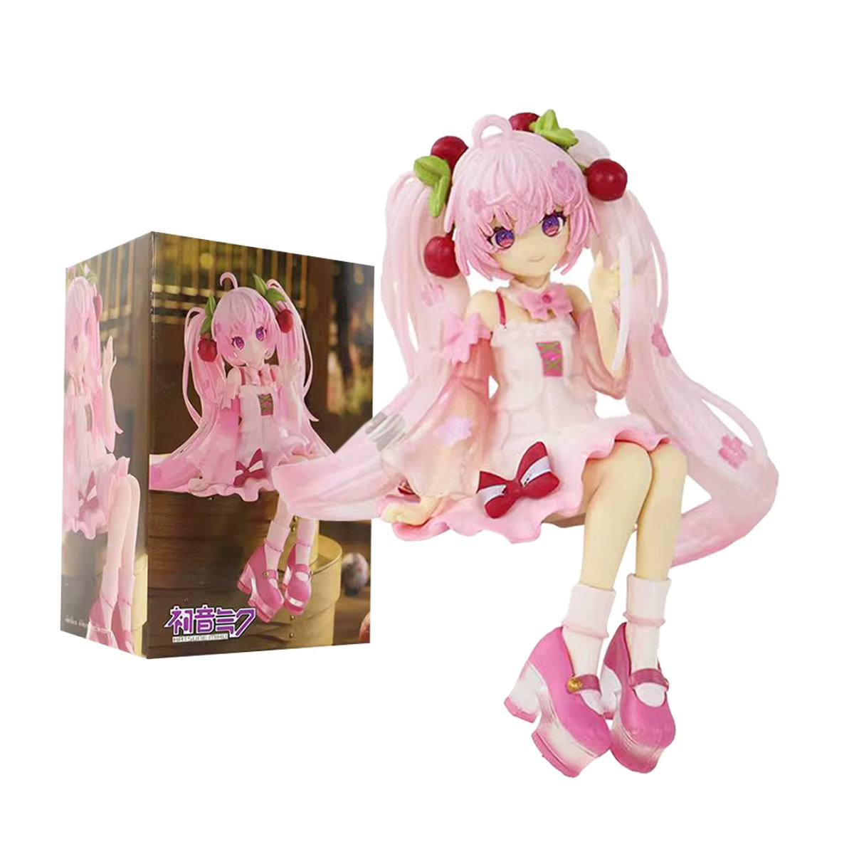 Bandai Hatsune Miku Sakura Miku Anime Actionfigur aus Kunststoff in Rosa mit floralem Design - Bild 3