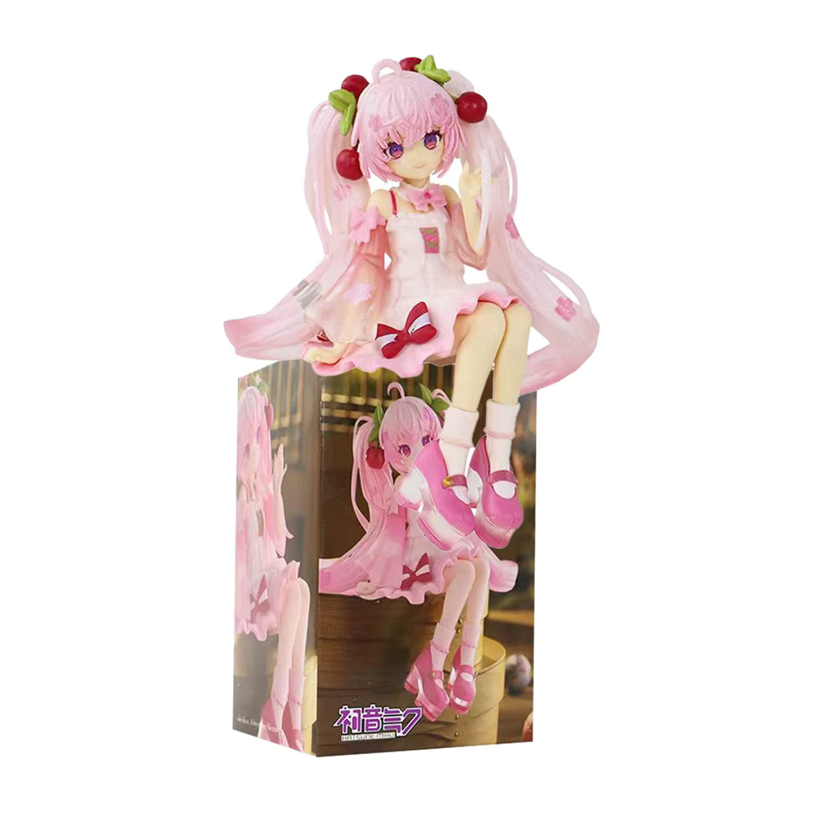Bandai Hatsune Miku Sakura Miku Anime Actionfigur aus Kunststoff in Rosa mit floralem Design - Bild 4