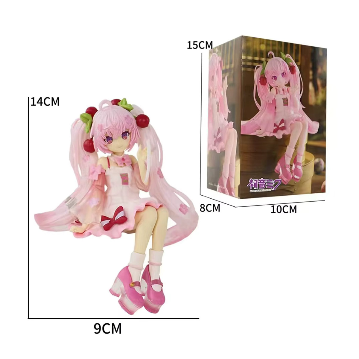 Bandai Hatsune Miku Sakura Miku Anime Actionfigur aus Kunststoff in Rosa mit floralem Design - Bild 6