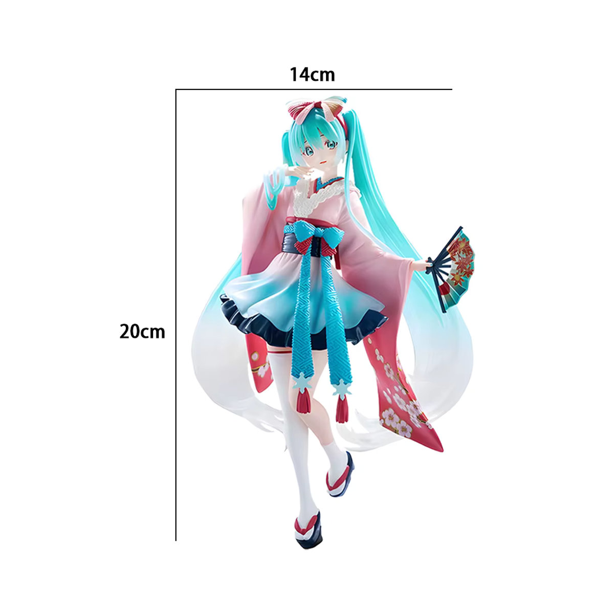 Bandai Hatsune Miku Tenitol Neo Tokyo Serie Kimono Sammlerfigur, mehrfarbig, Höhe: 20 cm - Bild 6