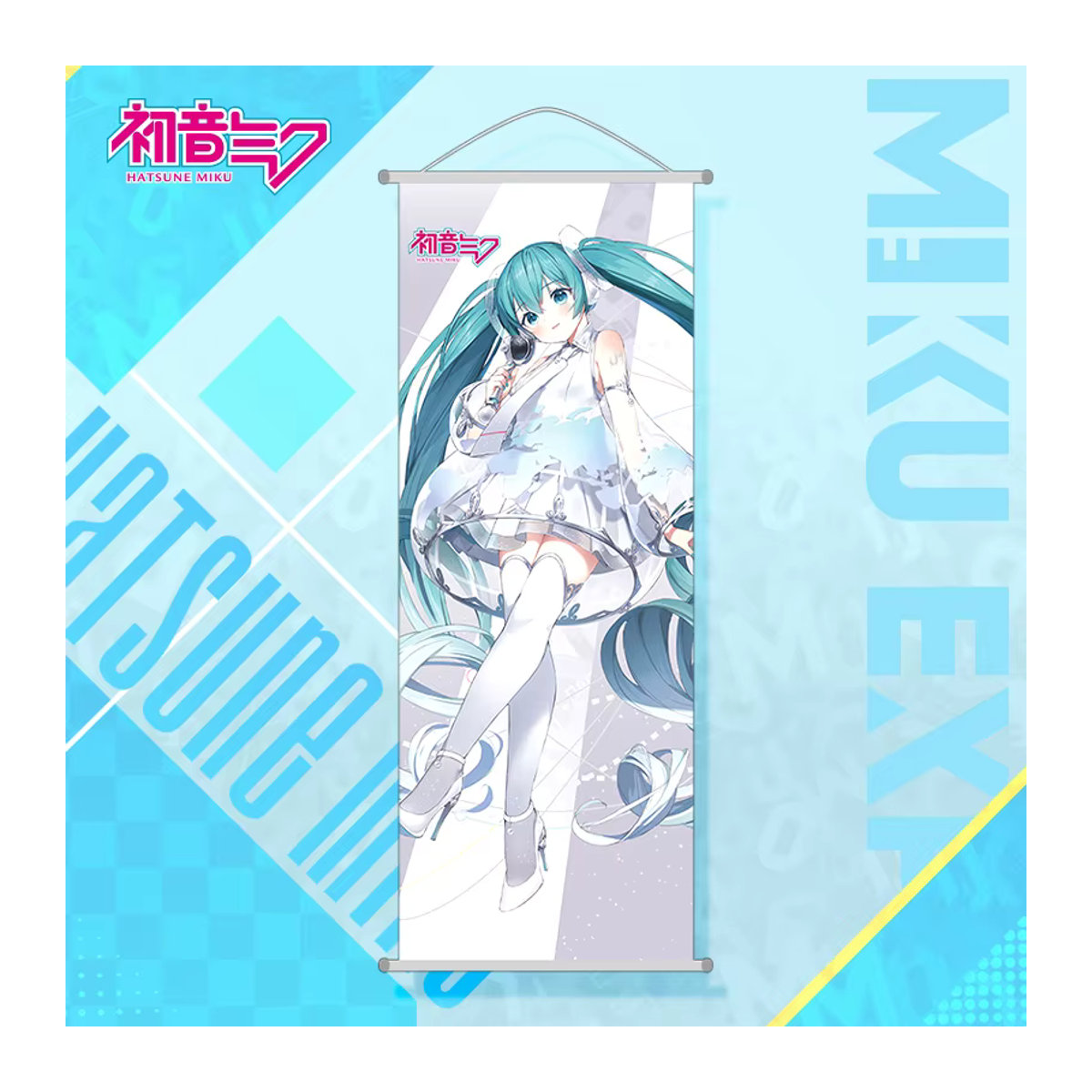 Bandai Hatsune Miku Wanddekoration Hängende Malerei als Textil-Schriftrolle in Mehrfarbig - Bild 2