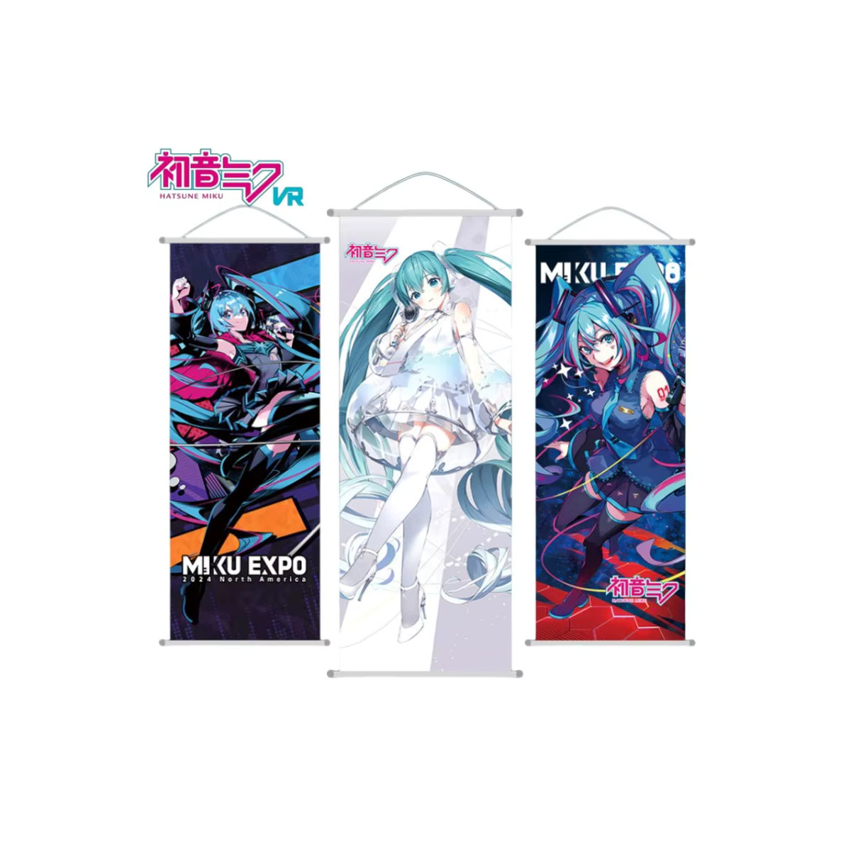 Bandai Hatsune Miku Wanddekoration Hängende Malerei als Textil-Schriftrolle in Mehrfarbig - Bild 3
