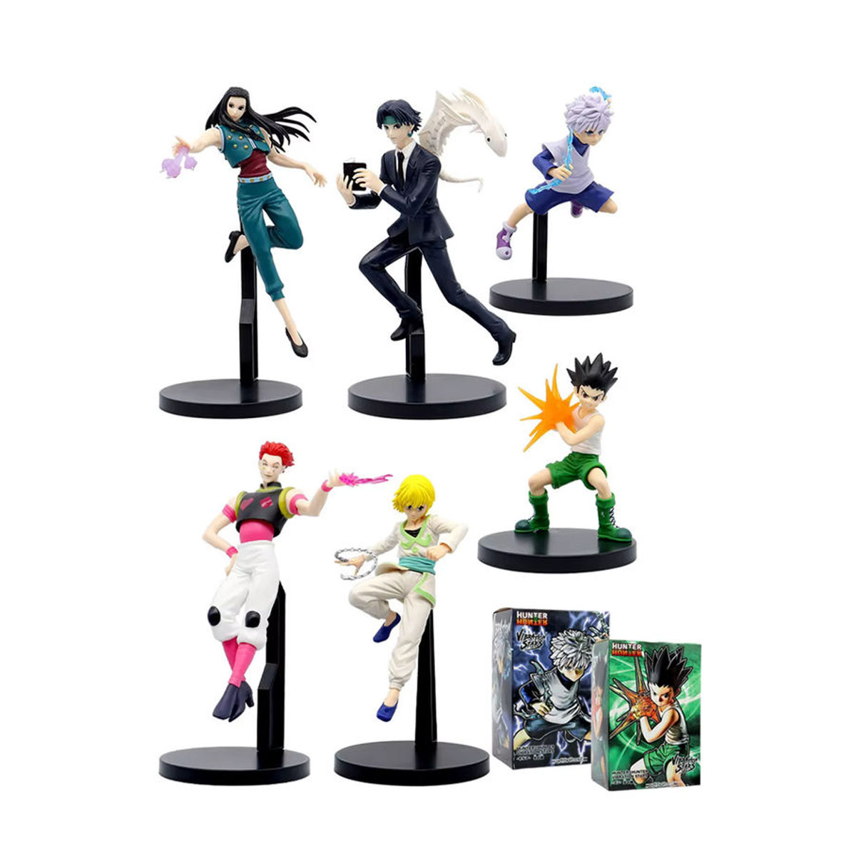 Bandai Hunter x Hunter Anime Figuren Gon Freecss Alluka Zoldyck Chrollo Lucilfer Kurapika Modell aus Kunststoff mehrfarbig Höhe: 13-23 cm - Bild 5