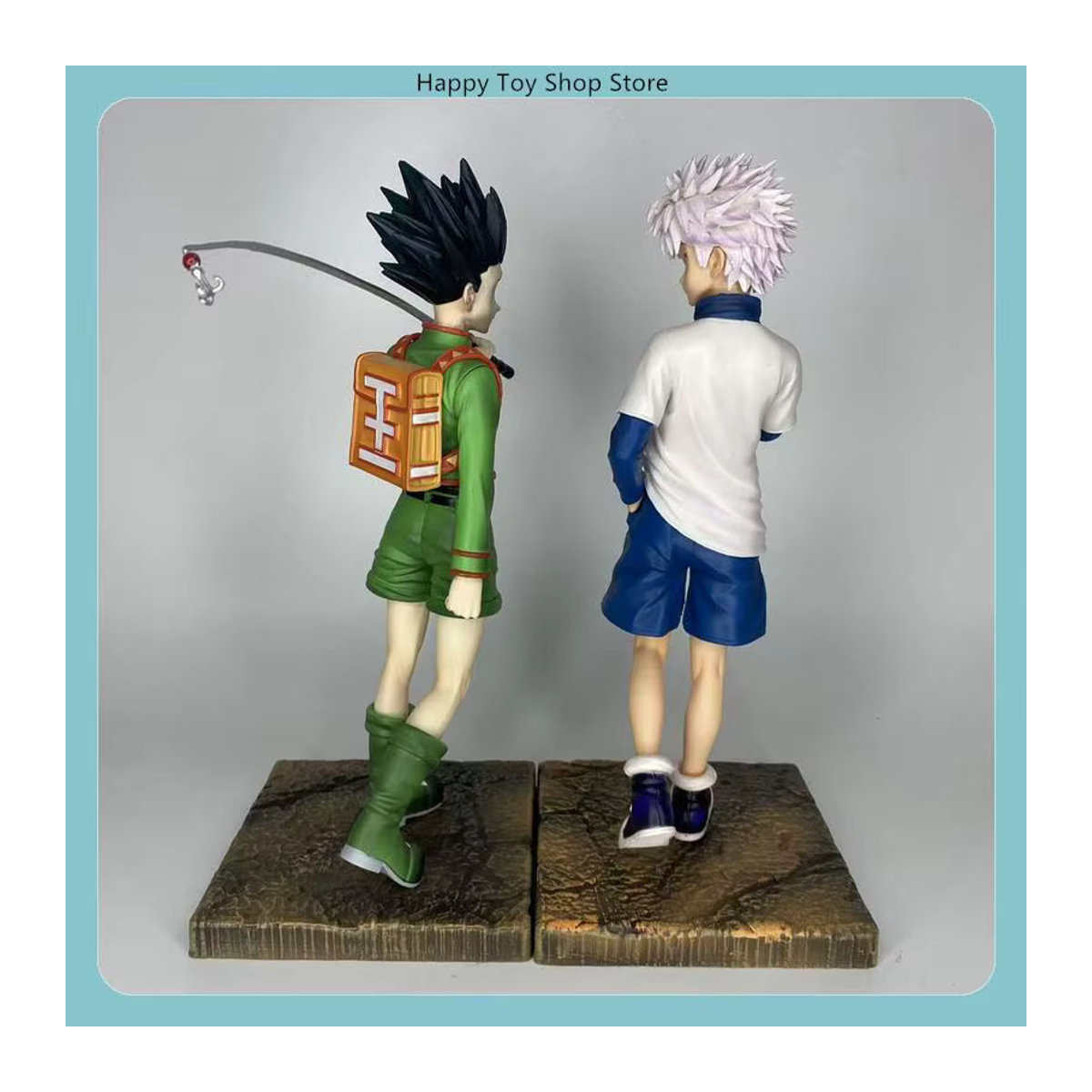 Bandai Hunter x Hunter Anime Figuren Killua Zoldyck und Gon Freecss Modell Ornament aus Kunstharz, mehrfarbig, Höhe: 27 cm - Bild 4