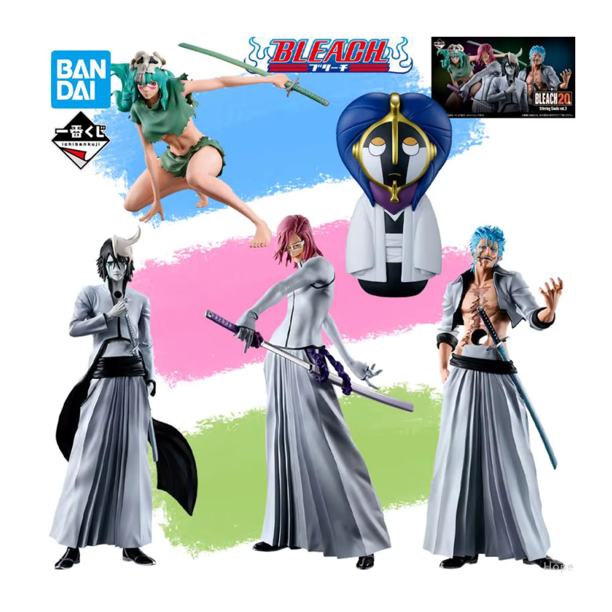 Bandai Ichiban Kuji Bleach Stirring Souls Band 3 Anime Figuren Ulquiorra Cifer Grimmjow Mayuri Neliel Modell aus Kunststoff mehrfarbig - Bild 5