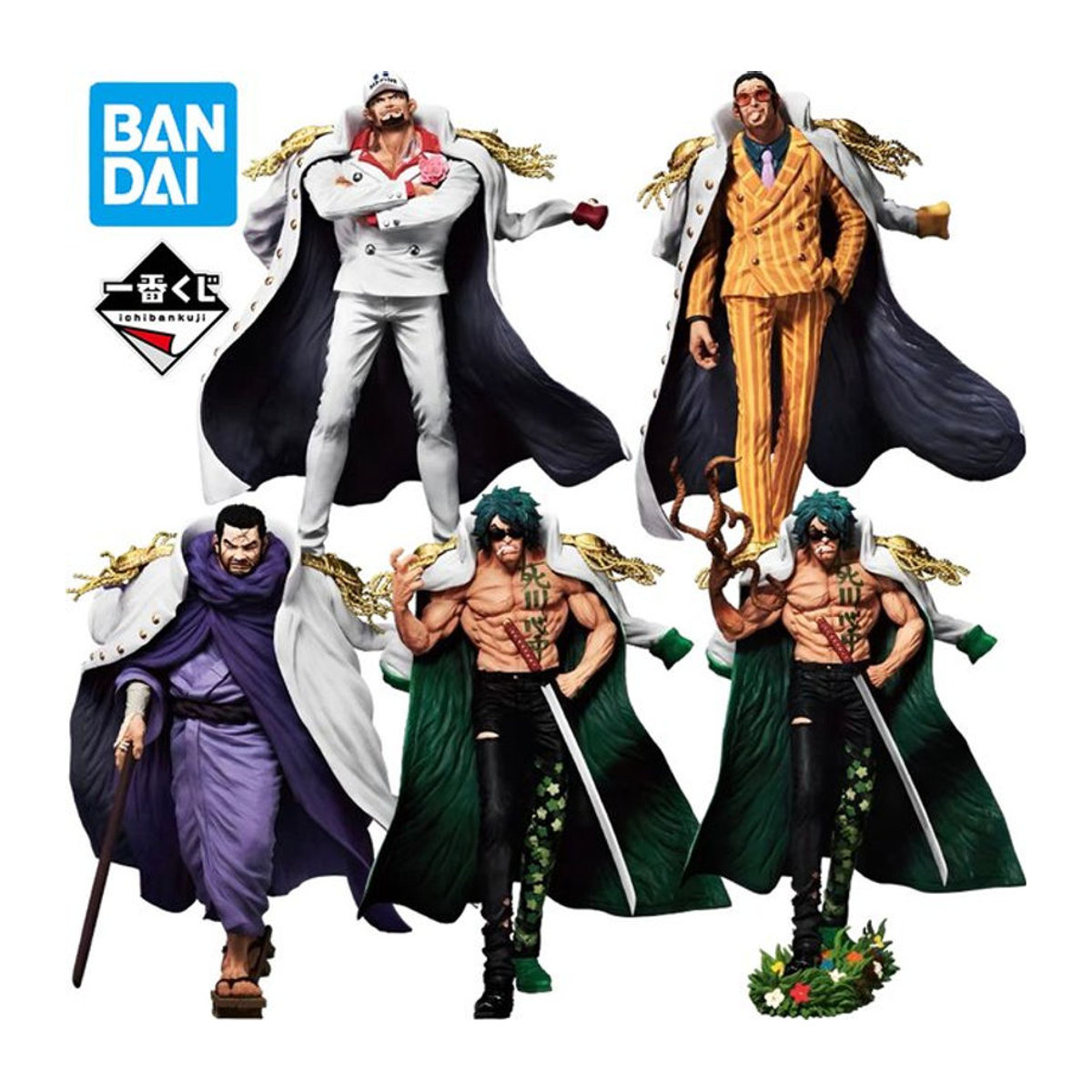 BANDAI Ichiban Kuji One Piece Anime Figur Sakazuki Borsalino Issho Aramaki Modell in Weiß - Bild 1