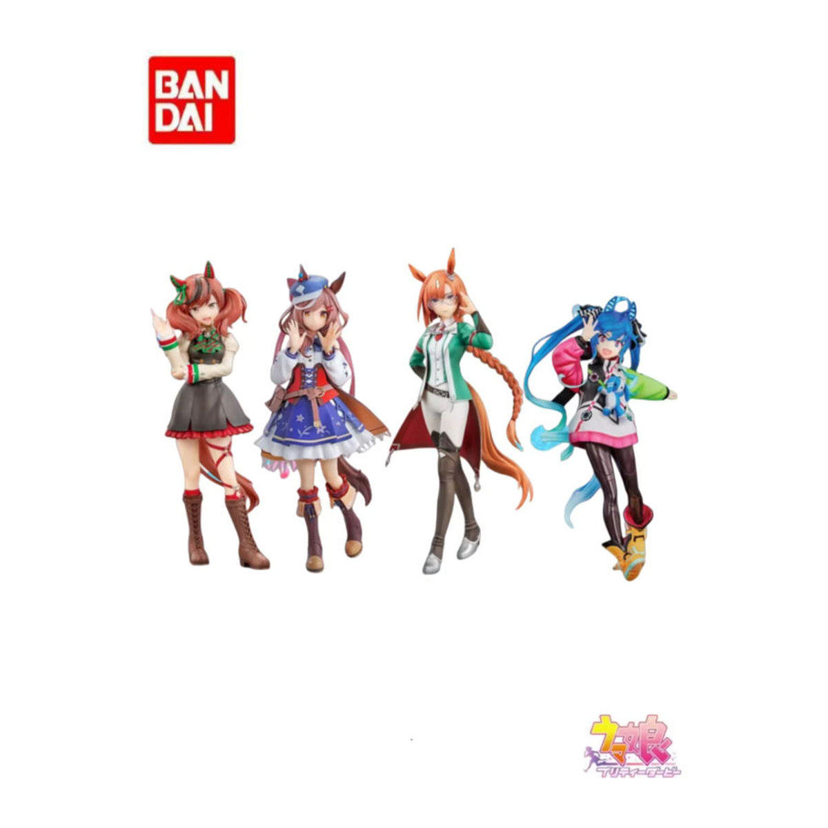 Bandai Ichiban Kuji Uma Musume Figuren Set mit Nice Nature, Matikanetannhauser, Ikuno Dictus und Twin Turbo in Mehrfarbig - Bild 4