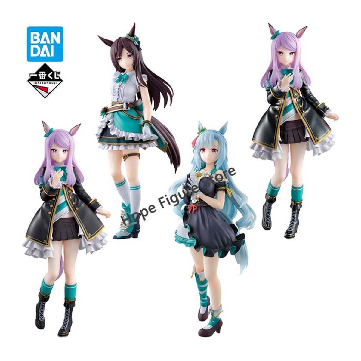 Bandai Ichiban Kuji Uma Musume Pretty Derby Anime Figur Mejiro McQueen und Dober Modell in Mehrfarbig - Bild 1