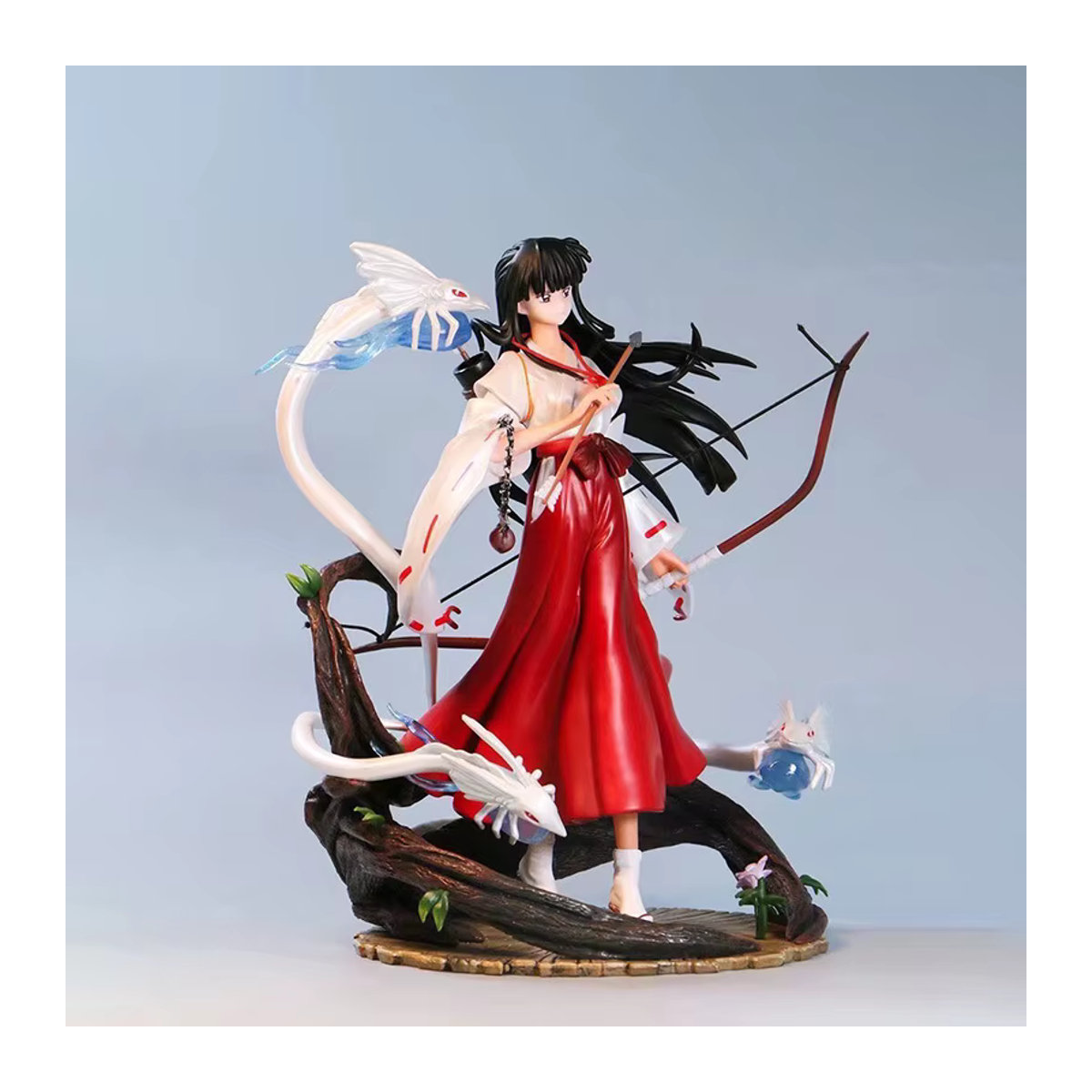 Bandai Inuyasha Kikyo Phoenix Ver. Anime-Actionfigur aus Kunstharz, mehrfarbig und weiß, stehende Pose - Bild 2