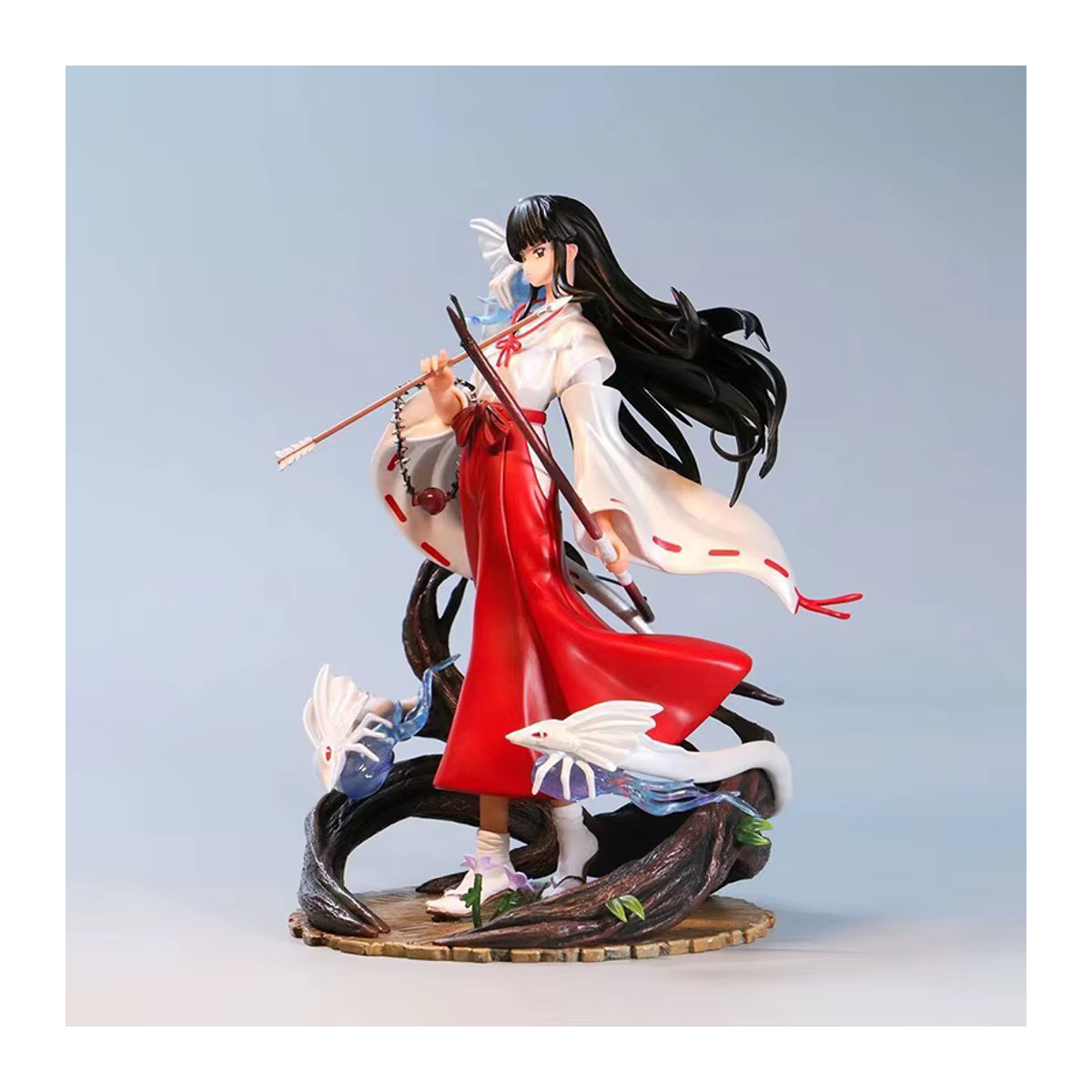 Bandai Inuyasha Kikyo Phoenix Ver. Anime-Actionfigur aus Kunstharz, mehrfarbig und weiß, stehende Pose - Bild 3