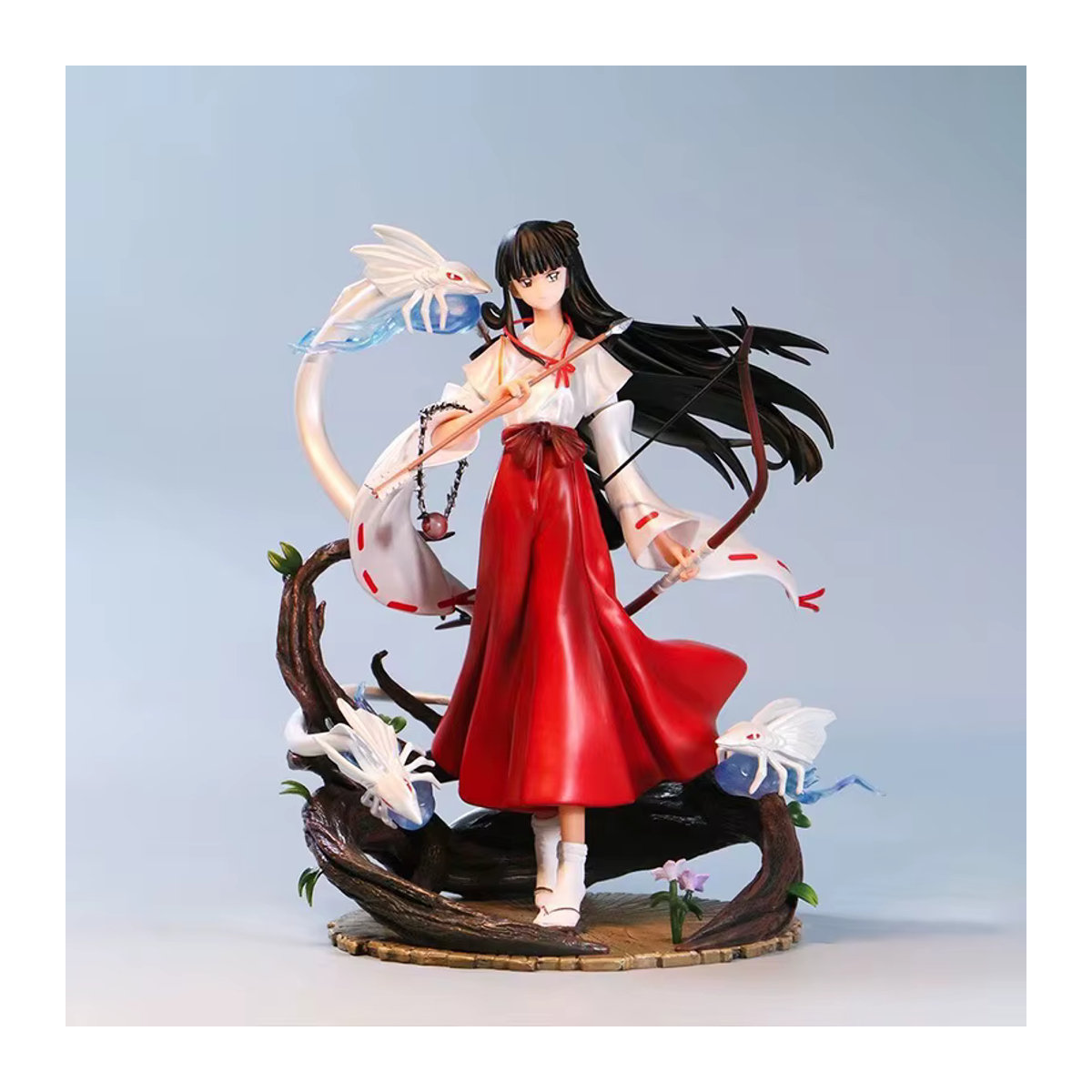 Bandai Inuyasha Kikyo Phoenix Ver. Anime-Actionfigur aus Kunstharz, mehrfarbig und weiß, stehende Pose - Bild 4