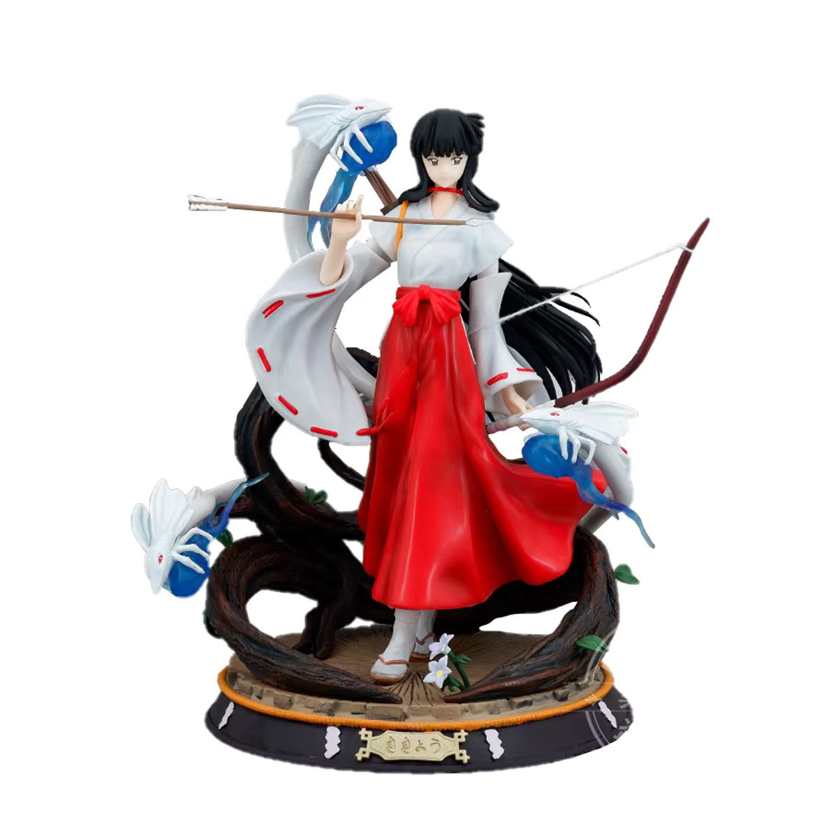 Bandai Inuyasha Kikyo Phoenix Ver. Anime-Actionfigur aus Kunstharz, mehrfarbig und weiß, stehende Pose - Bild 6