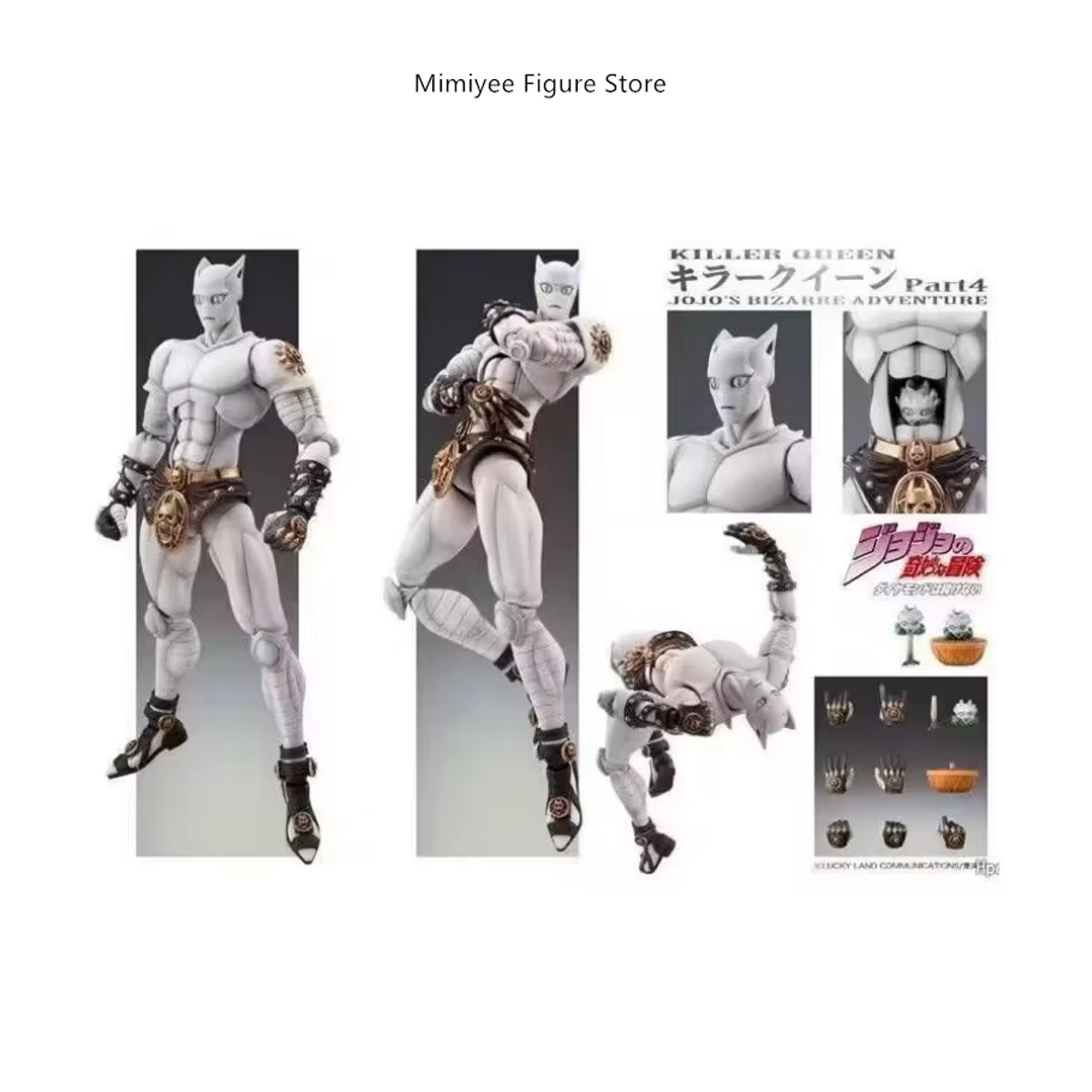 Bandai JoJo's Bizarre Adventure Killer Queen Anime Action Figur in Rosa und Weiß, Höhe: 16 cm - Bild 4