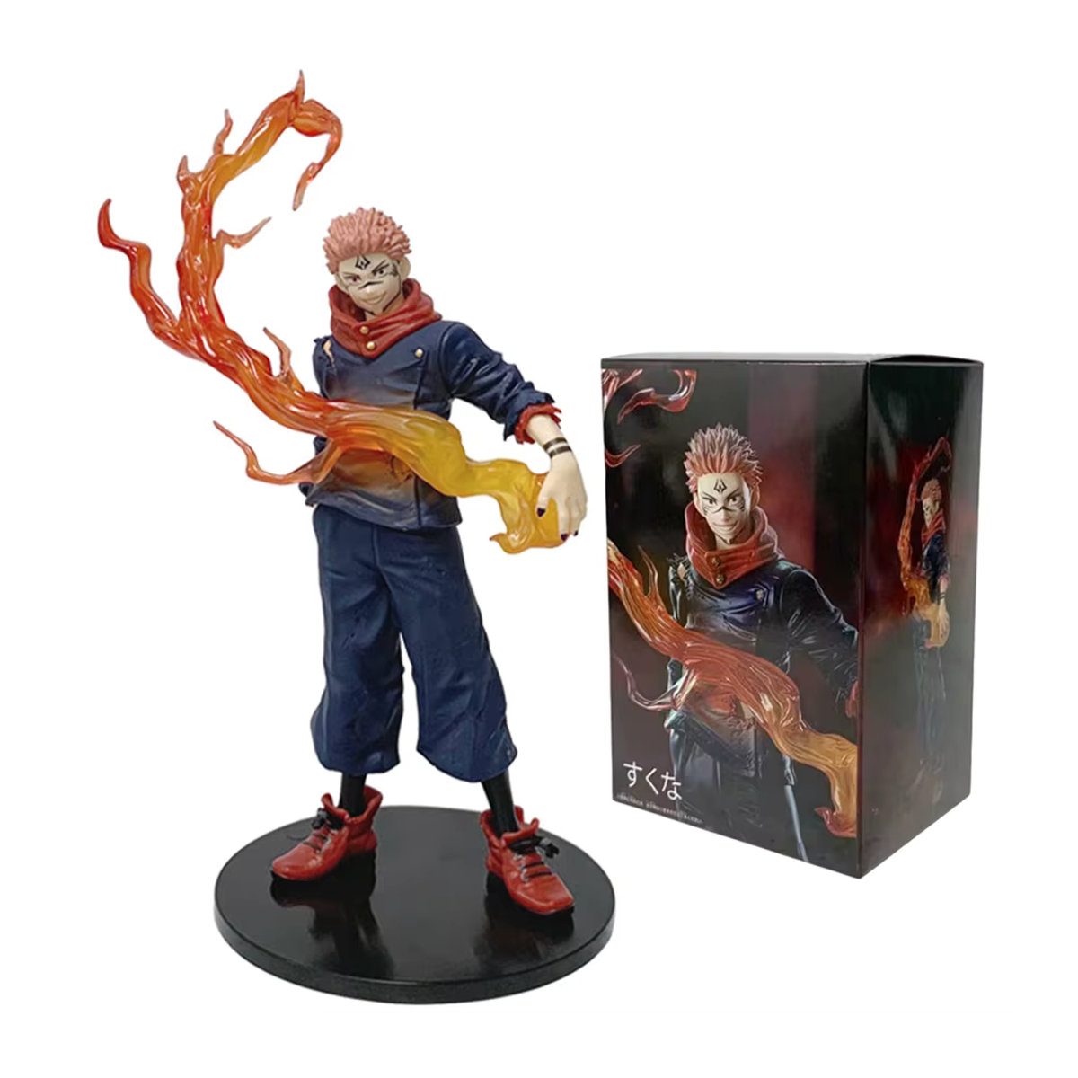 Bandai Jujutsu Battle Anime Figur Sukuna Fluchkönig Tiger-Stab Yuren PVC-Modell Desktop-Ornament in Mehrfarbig - Bild 3