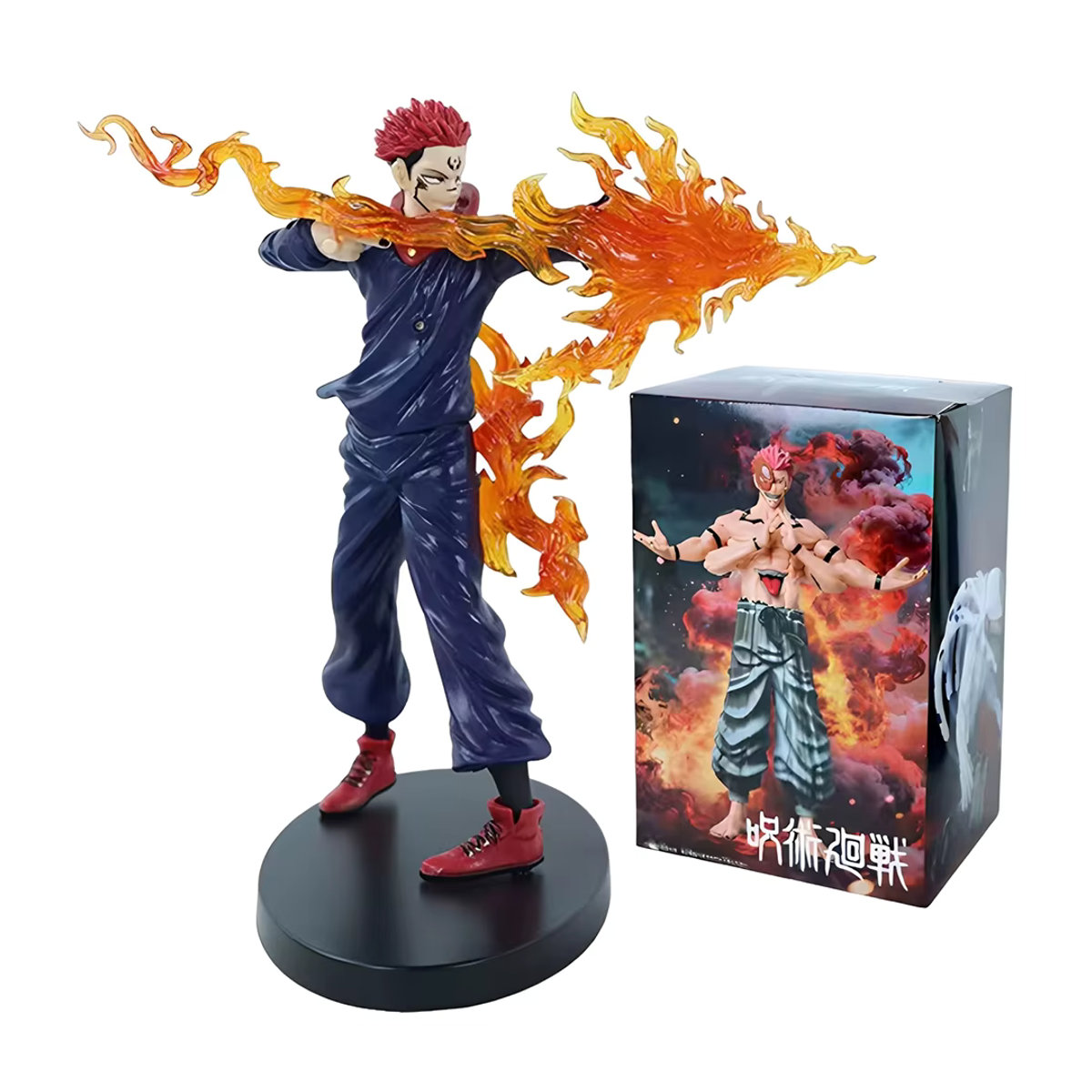 Bandai Jujutsu Battle Anime Figur Sukuna Fluchkönig Tiger-Stab Yuren PVC-Modell Desktop-Ornament in Mehrfarbig - Bild 4