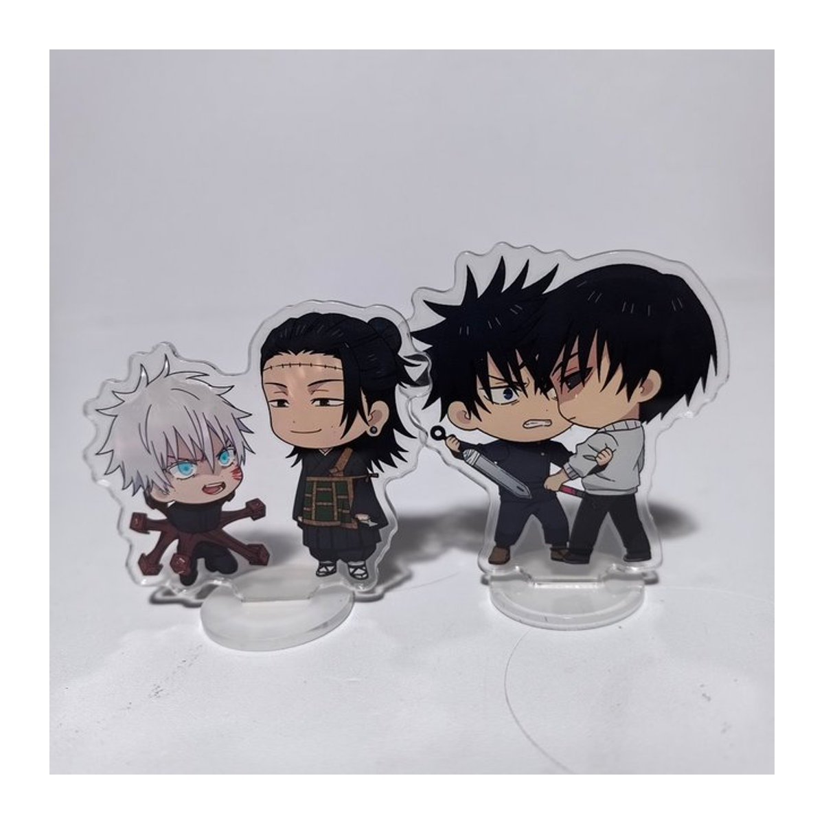 Bandai Jujutsu Kaisen Acryl-Aufsteller Satoru Gojo und Nanami Kento Mini-Figuren aus Kunststoff, mehrfarbig, Höhe: 8 cm - Bild 1