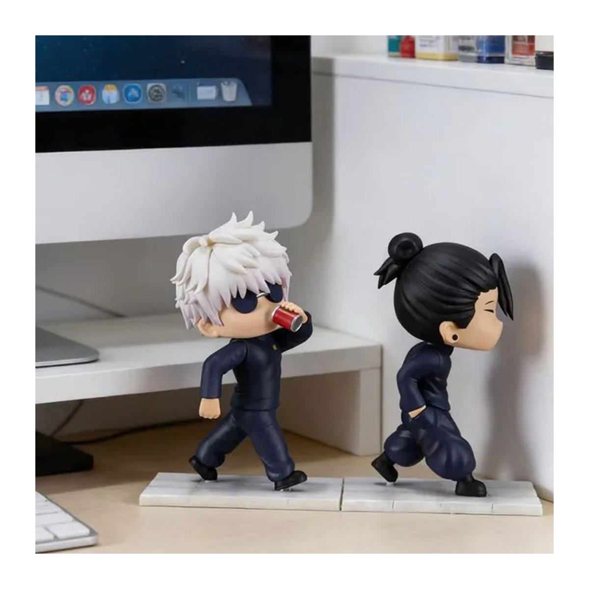 Bandai Jujutsu Kaisen Anime Actionfigur Satoru Gojo und Geto Suguru aus Kunststoff, mehrfarbig, Dekorationsmodell für Sammler - Bild 1