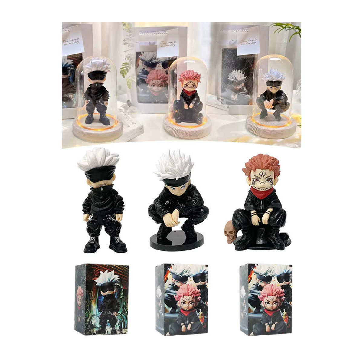 Bandai Jujutsu Kaisen Anime Actionfigur Satoru Gojo und Sukuna Sammelmodell aus Kunststoff, mehrfarbig, Höhe: 15 cm - Bild 7