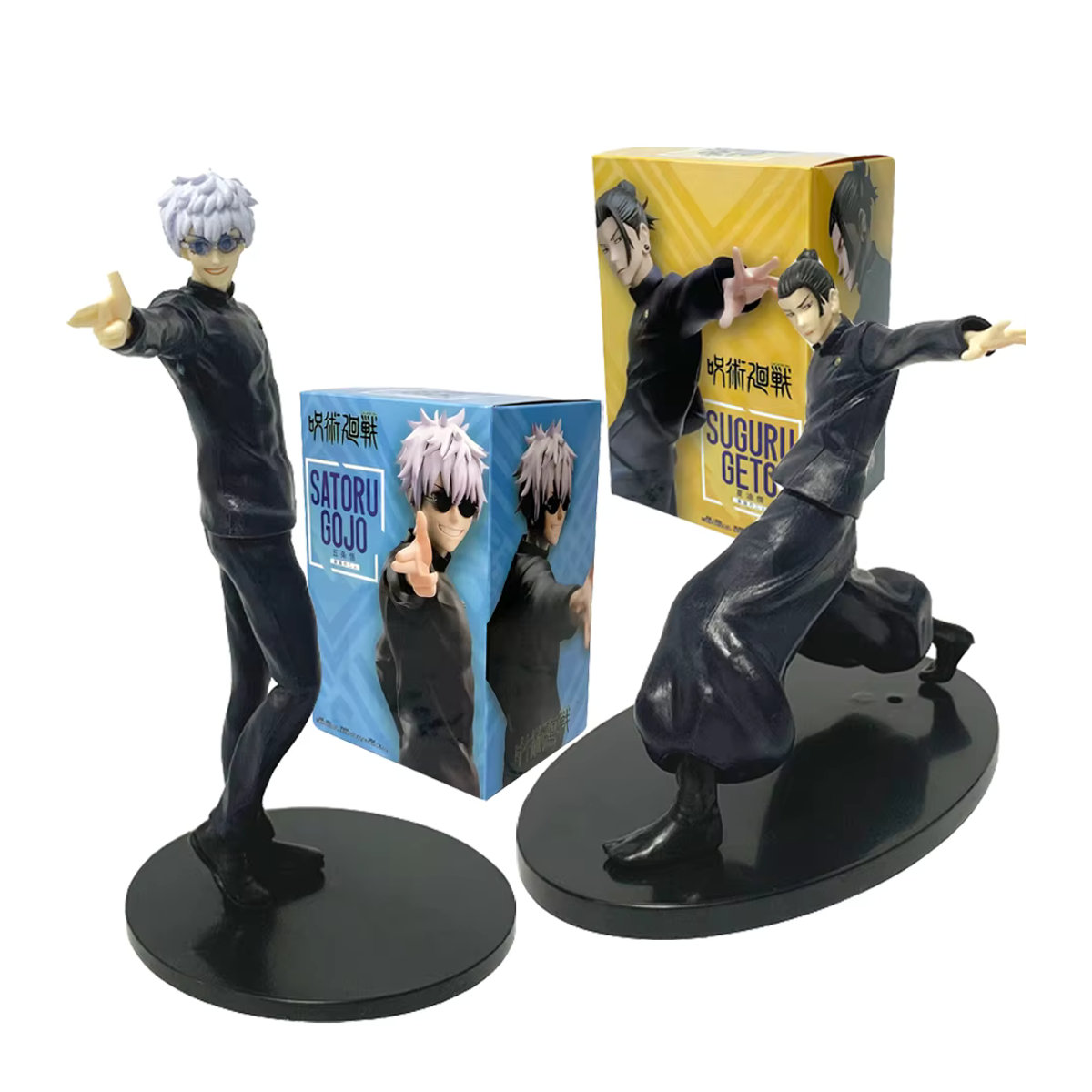 Bandai Jujutsu Kaisen Anime-Figur Satoru Gojo Noodle Stopper Actionfigur aus Kunststoff, Höhe: 18 cm, Schwarz - Bild 3