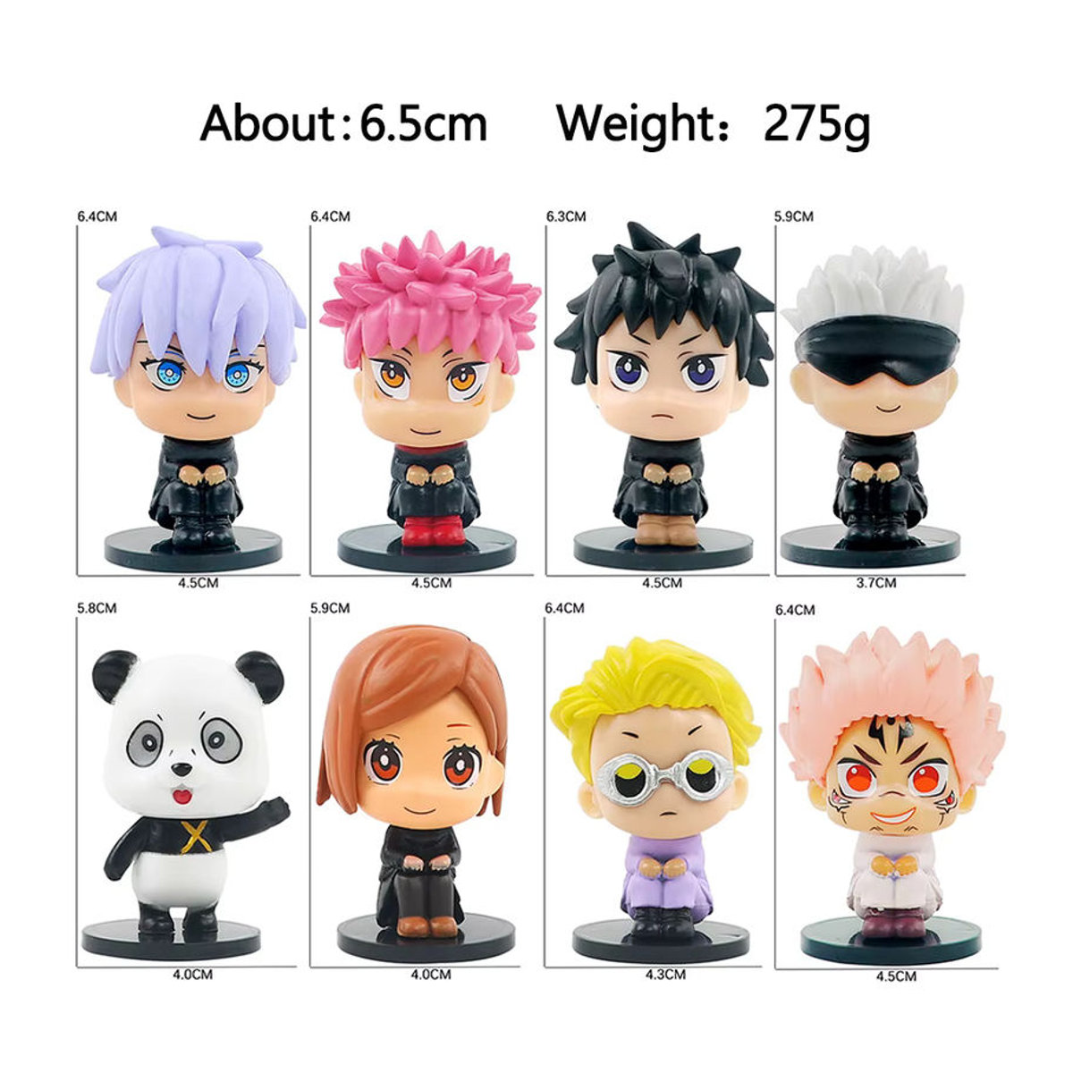 Bandai Jujutsu Kaisen Anime Figuren Set mit Itadori Yuji, Gojo Satoru, Fushiguro Megumi und Kugisaki Nobara aus Kunststoff, mehrfarbig - Bild 6