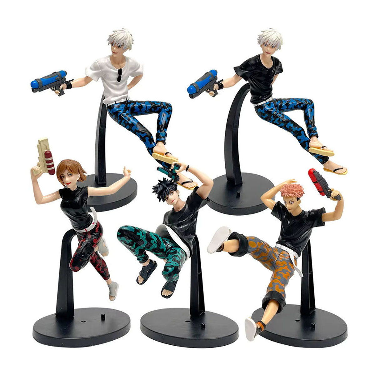 Bandai Jujutsu Kaisen Anime Figuren Set Satoru Gojo, Yuji Itadori und Nobara Kugisaki aus PVC, mehrfarbig - Bild 2