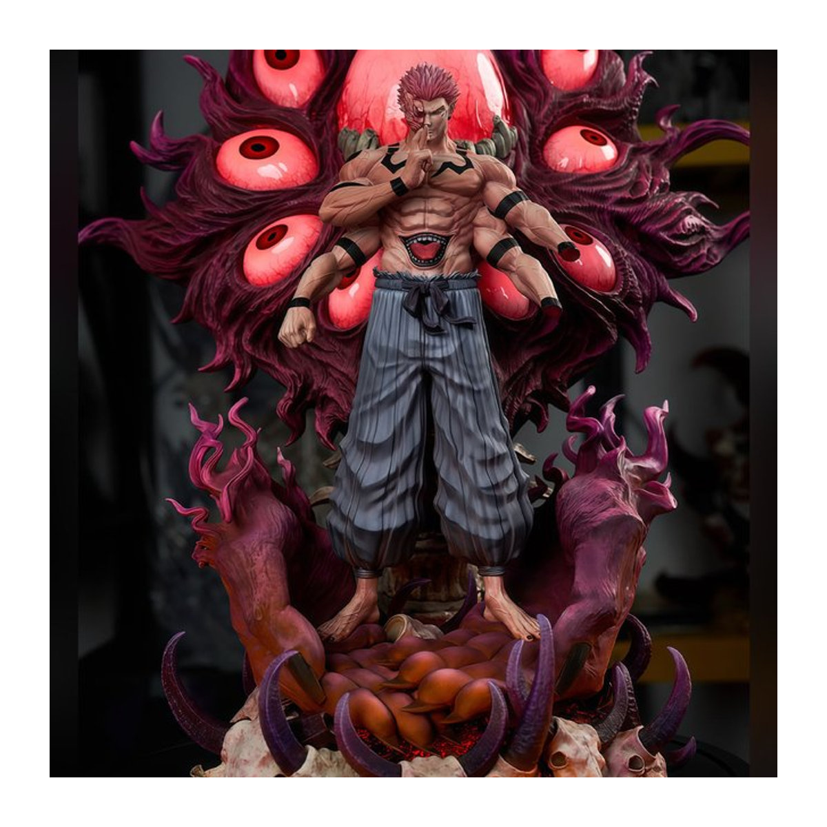 Bandai Jujutsu Kaisen Anime-Statue Ryomen Sukuna Early Form Sammlermodellfigur mehrfarbig Höhe: 30 cm - Bild 1