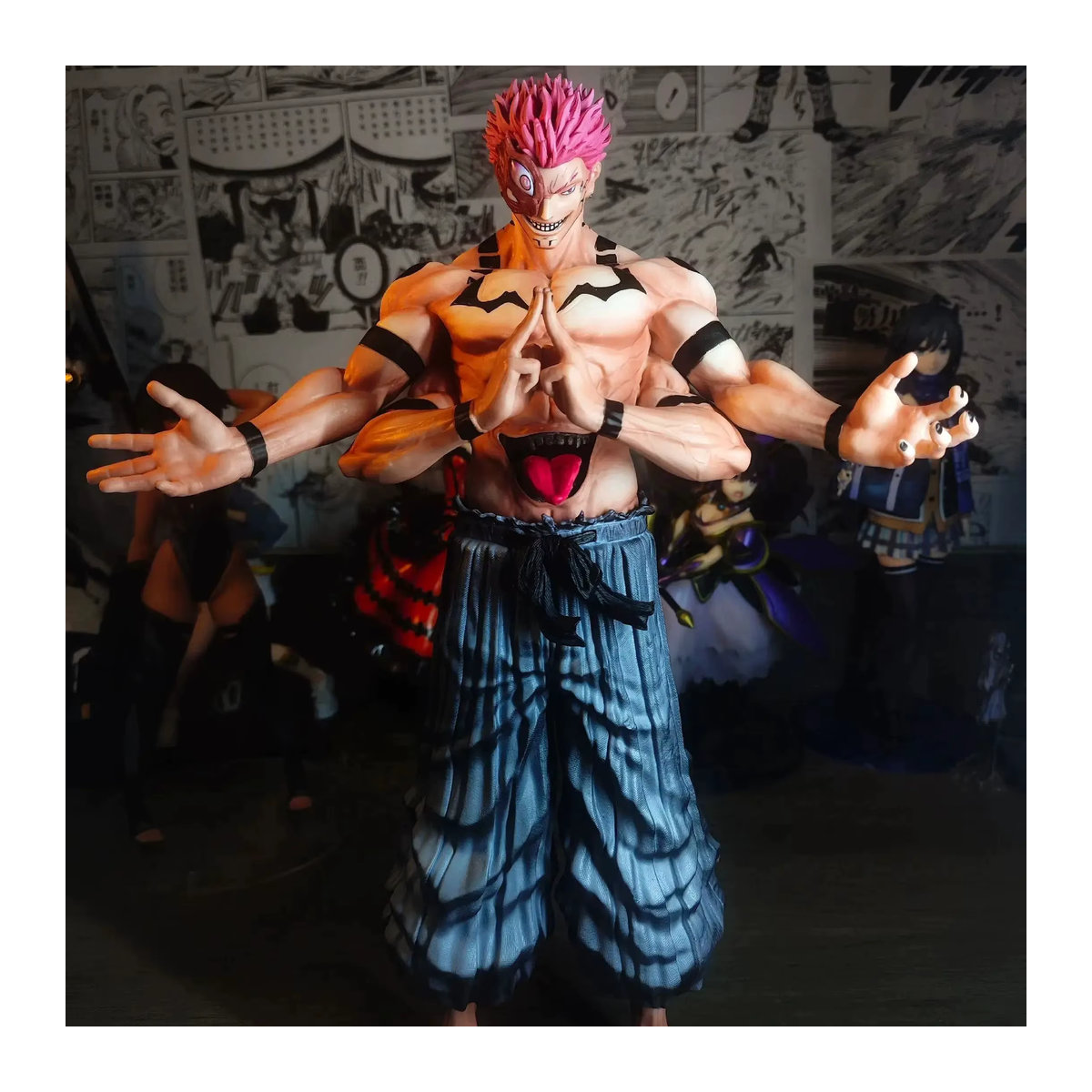 Bandai Jujutsu Kaisen Anime-Statue Ryomen Sukuna Early Form Sammlermodellfigur mehrfarbig Höhe: 30 cm - Bild 5