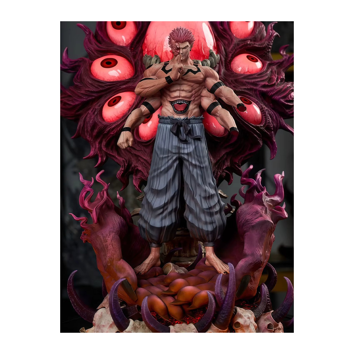 Bandai Jujutsu Kaisen Anime-Statue Ryomen Sukuna Early Form Sammlermodellfigur mehrfarbig Höhe: 30 cm - Bild 6
