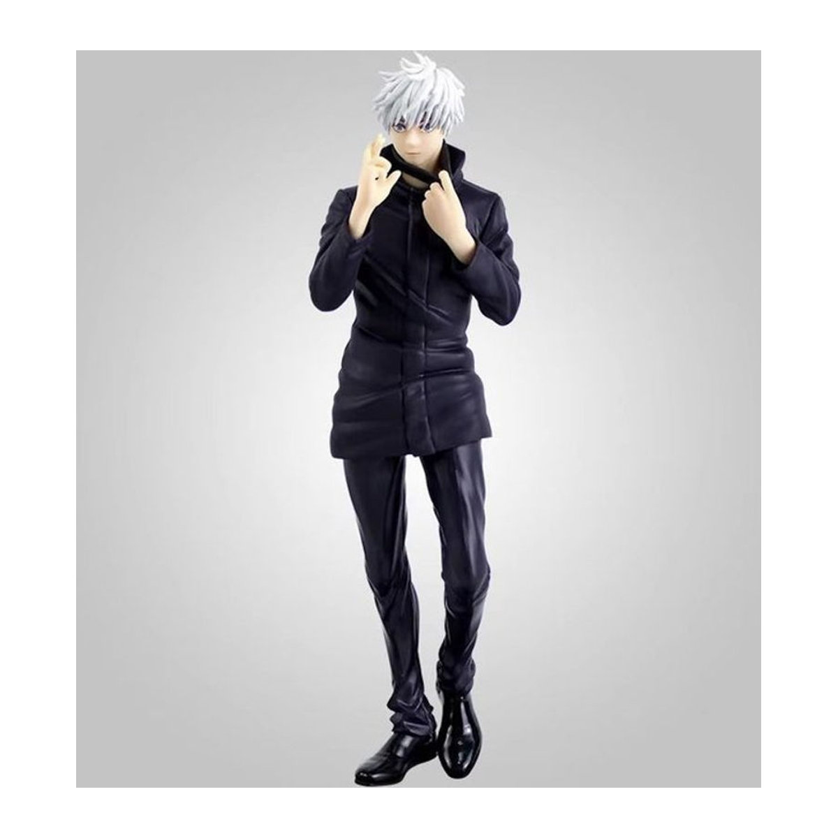 Bandai Jujutsu Kaisen Gojo Satoru Anime Figur in stehender Haltung, schwarze PVC Action Figur und Sammlerstück, Höhe: 19 cm - Bild 1