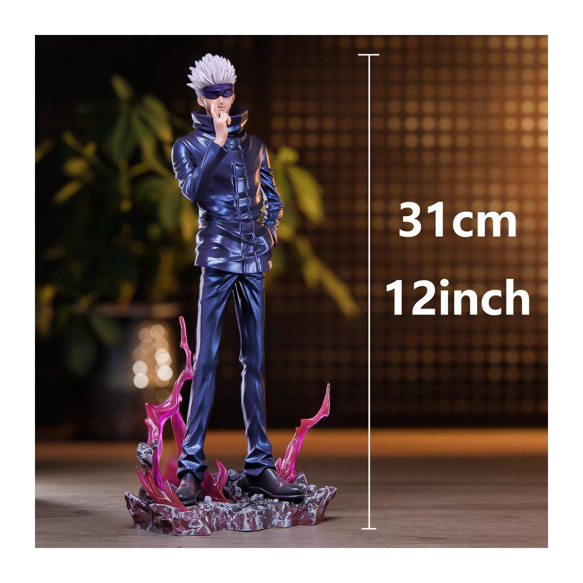 Bandai Jujutsu Kaisen Gojo Satoru Modellstatue aus Kunstharz in Blau und Mehrfarbig - Bild 4