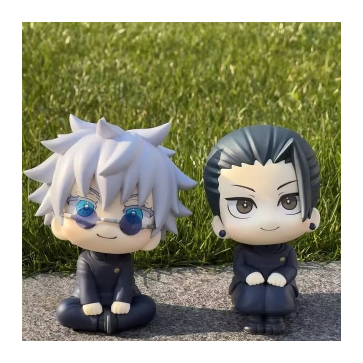 Bandai Jujutsu Kaisen Mini-Figuren Satoru Gojo und Geto Suguru Q-Version Anime-Modelle aus Kunststoff, mehrfarbig, Höhe: 10 cm - Bild 1