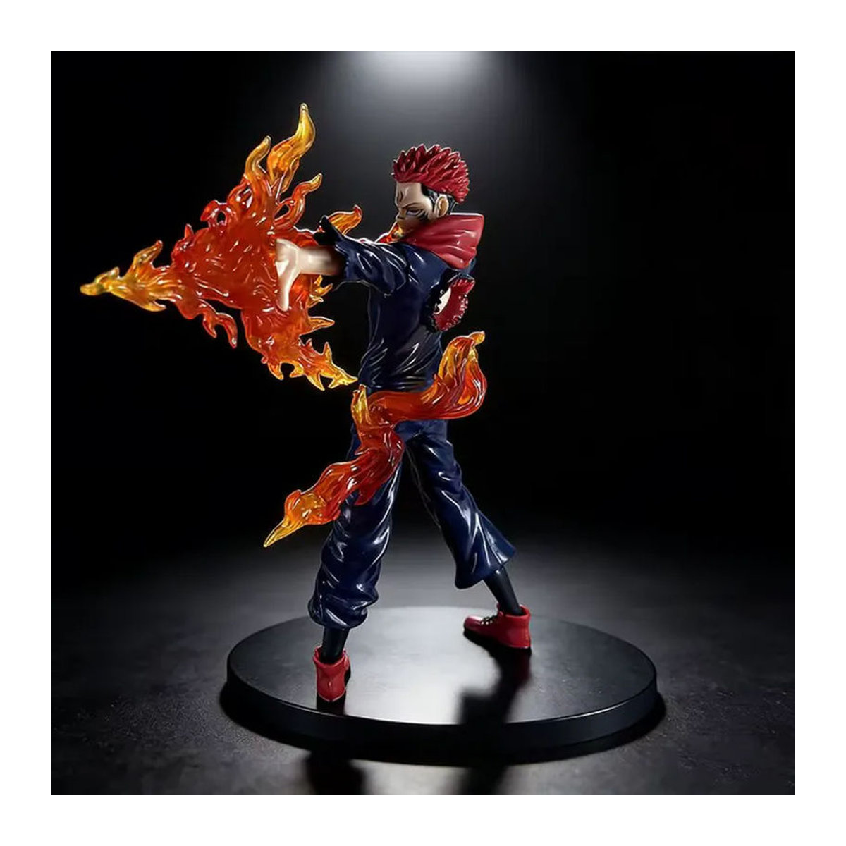 Bandai Jujutsu Kaisen Ryomen Sukuna Anime-Figur mit Feuereffekt, mehrfarbige Sammlerstatue, Höhe: 20 cm - Bild 3