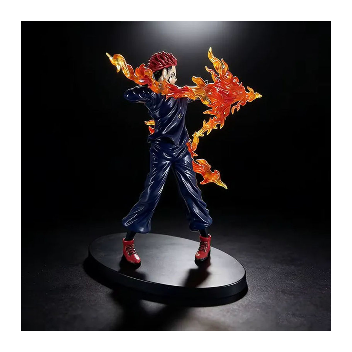 Bandai Jujutsu Kaisen Ryomen Sukuna Anime-Figur mit Feuereffekt, mehrfarbige Sammlerstatue, Höhe: 20 cm - Bild 4