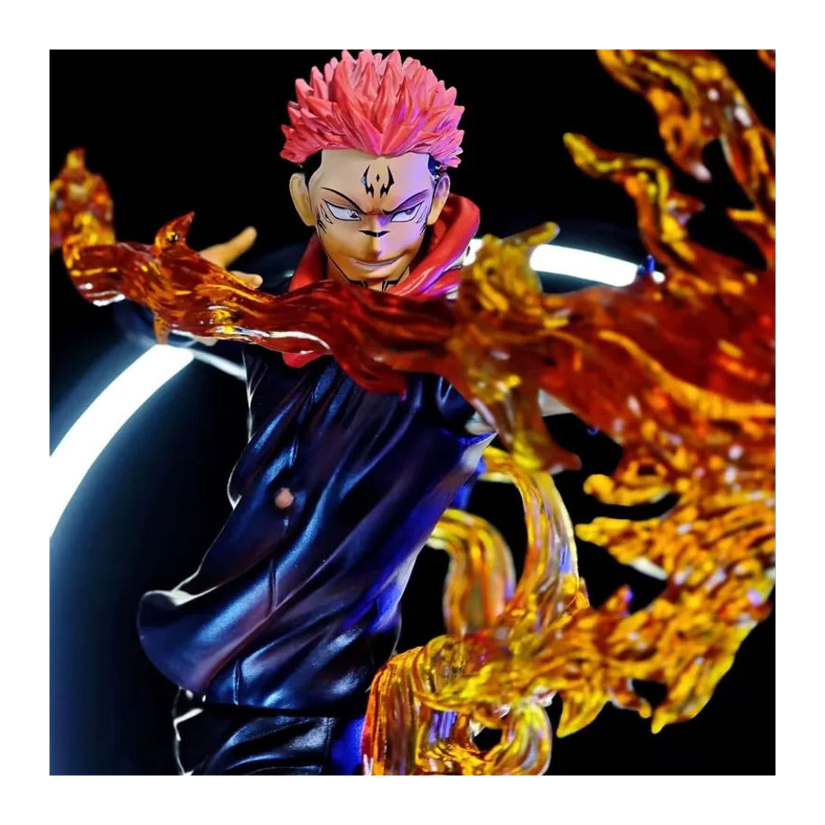 Bandai Jujutsu Kaisen Ryomen Sukuna Anime-Figur mit Feuereffekt, mehrfarbige Sammlerstatue, Höhe: 20 cm - Bild 6