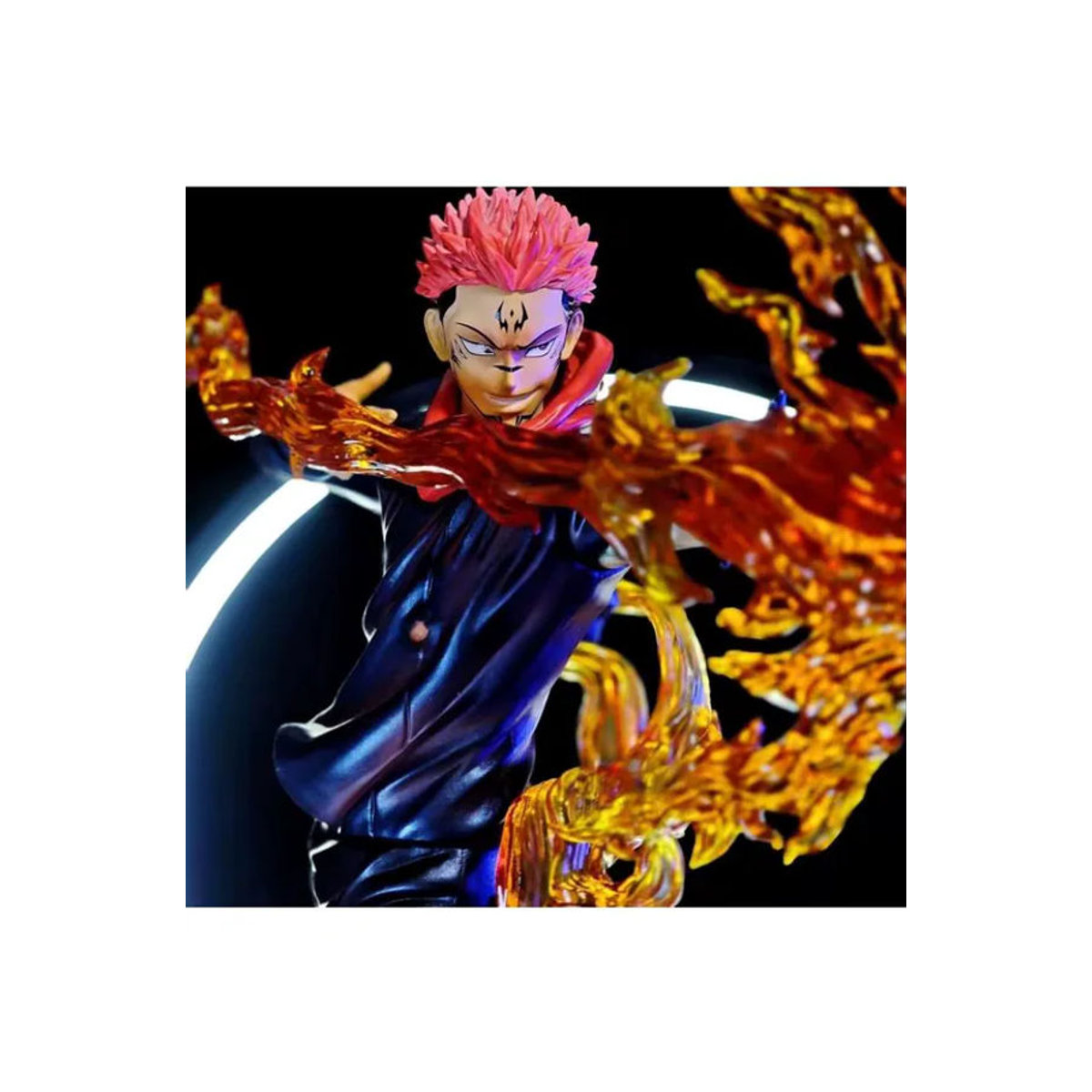 Bandai Jujutsu Kaisen Ryomen Sukuna Anime-Figur mit Feuereffekt, mehrfarbige Sammlerstatue, Höhe: 20 cm - Bild 7