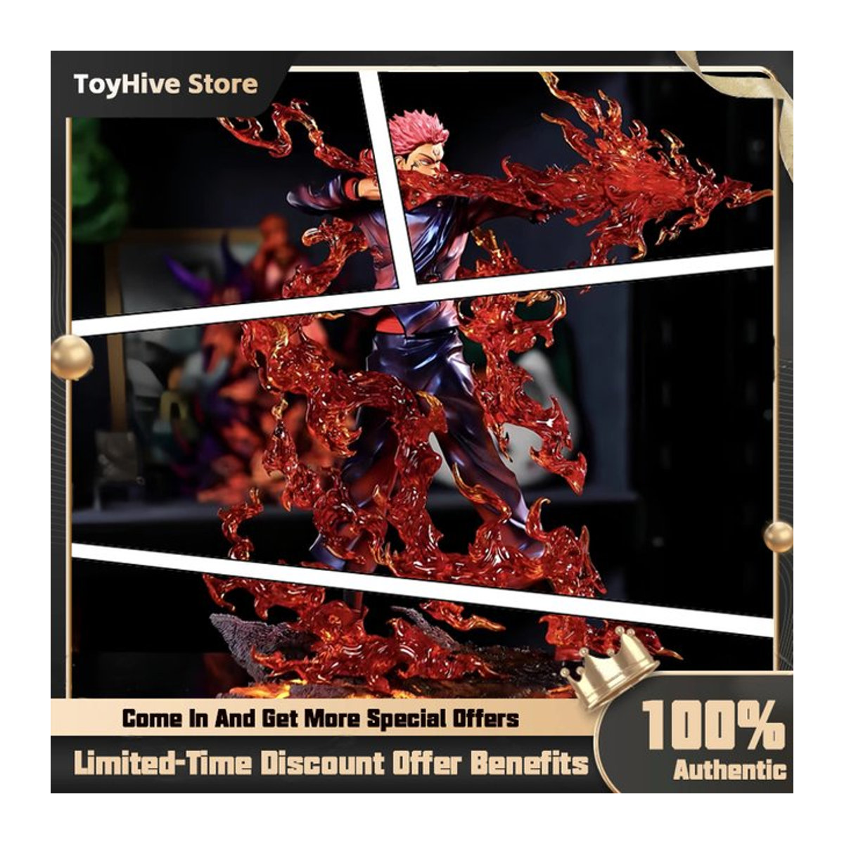 Bandai Jujutsu Kaisen Ryomen Sukuna und Itadori Yuji Anime-Figur Modell in Mehrfarbig - Bild 1