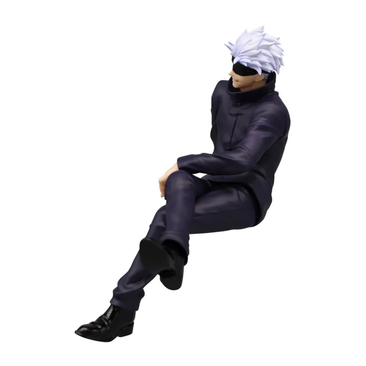 Bandai Jujutsu Kaisen Satoru Gojo Actionfigur in sitzender Pose, schwarze Anime Sammelfigur aus Kunststoff - Bild 4