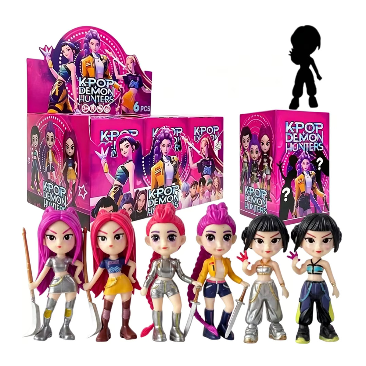 Bandai K-Pop Demon Hunter Girl Group Chibi Figurenset in Mehrfarbig mit Waffenzubehör aus Kunststoff - Bild 1