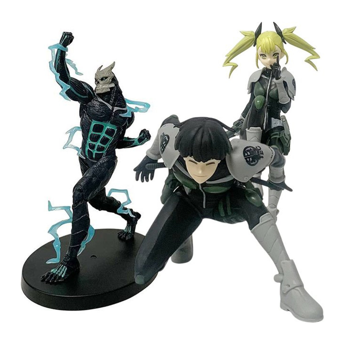 Bandai Kaiju No. 8 Actionfiguren aus PVC, mehrfarbig, Figuren von Kafka Hibino, Kikoru Shinomiya, Soshiro Hoshi und Monster Nr. 8, Höhe: 8 cm bis 21 cm - Bild 1