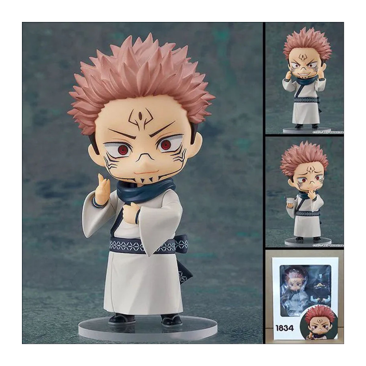 Bandai Kaisen Ryomen Sukuna # 1834 Actionfigur mit austauschbaren Gesichtern in Weiß für Anime-Sammler - Bild 1