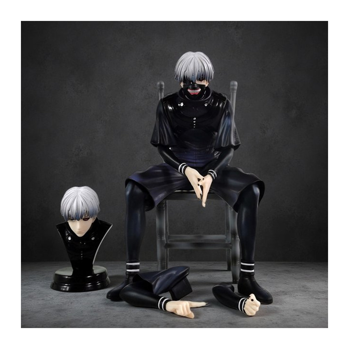 Bandai Kaneki Ken Anime Figur aus PVC in Schwarz als Sammlerstatue für Fans von Tokyo Ghoul - Bild 1