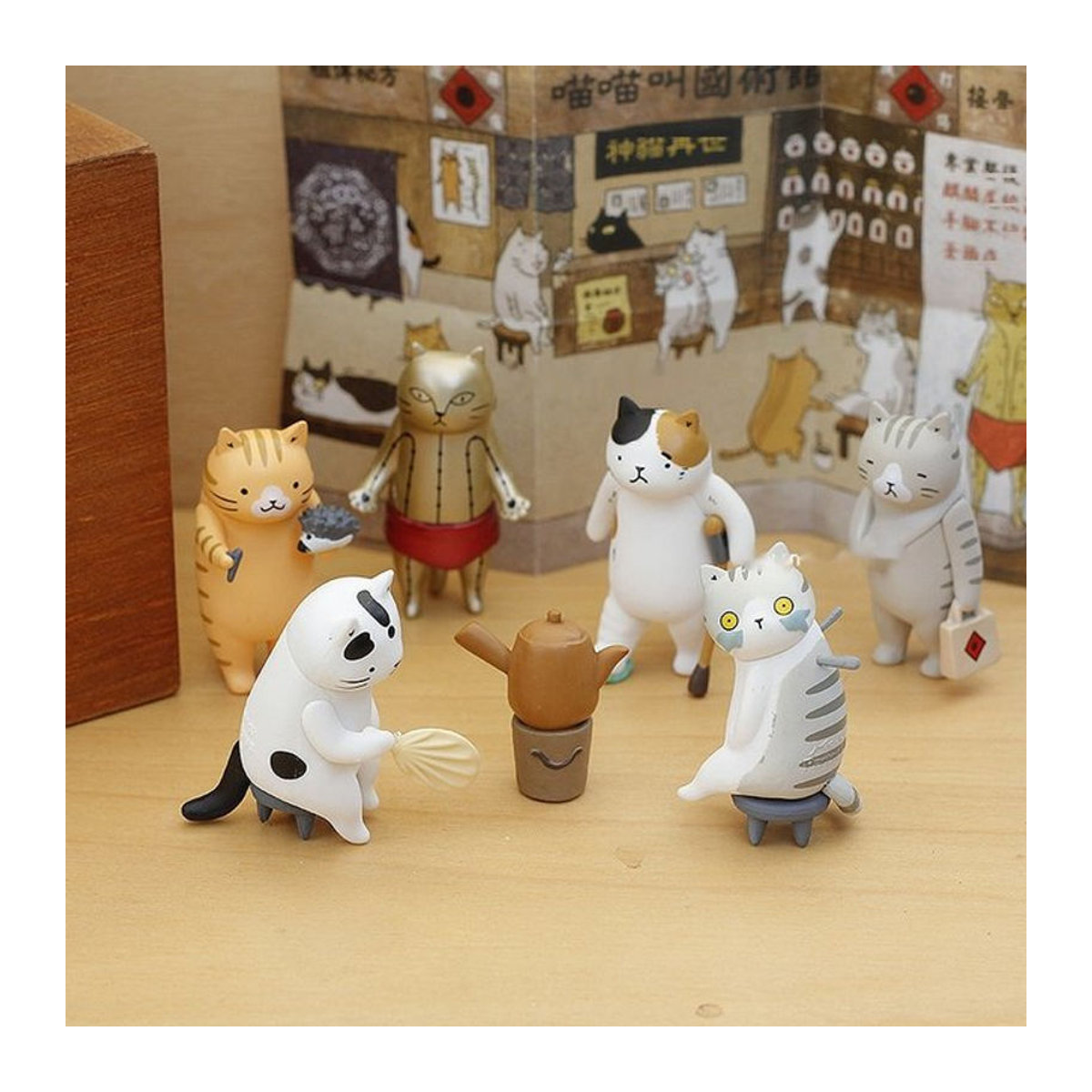 Bandai Katze Traditionelle Chinesische Medizin Akupunktur Mini Action Figur Blind Box Dekoration aus Kunststoff in Mehrfarbig - Bild 1