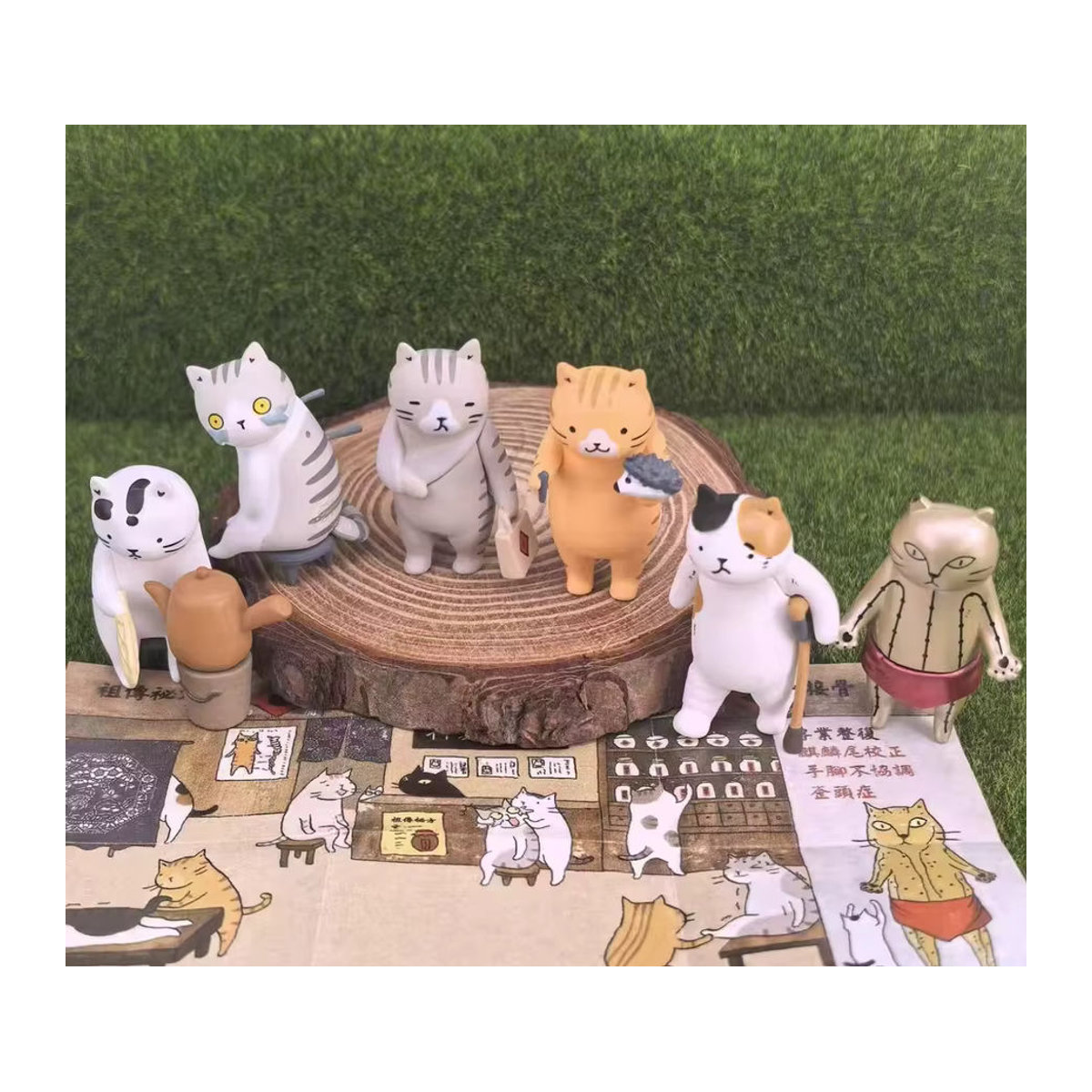 Bandai Katze Traditionelle Chinesische Medizin Akupunktur Mini Action Figur Blind Box Dekoration aus Kunststoff in Mehrfarbig - Bild 3